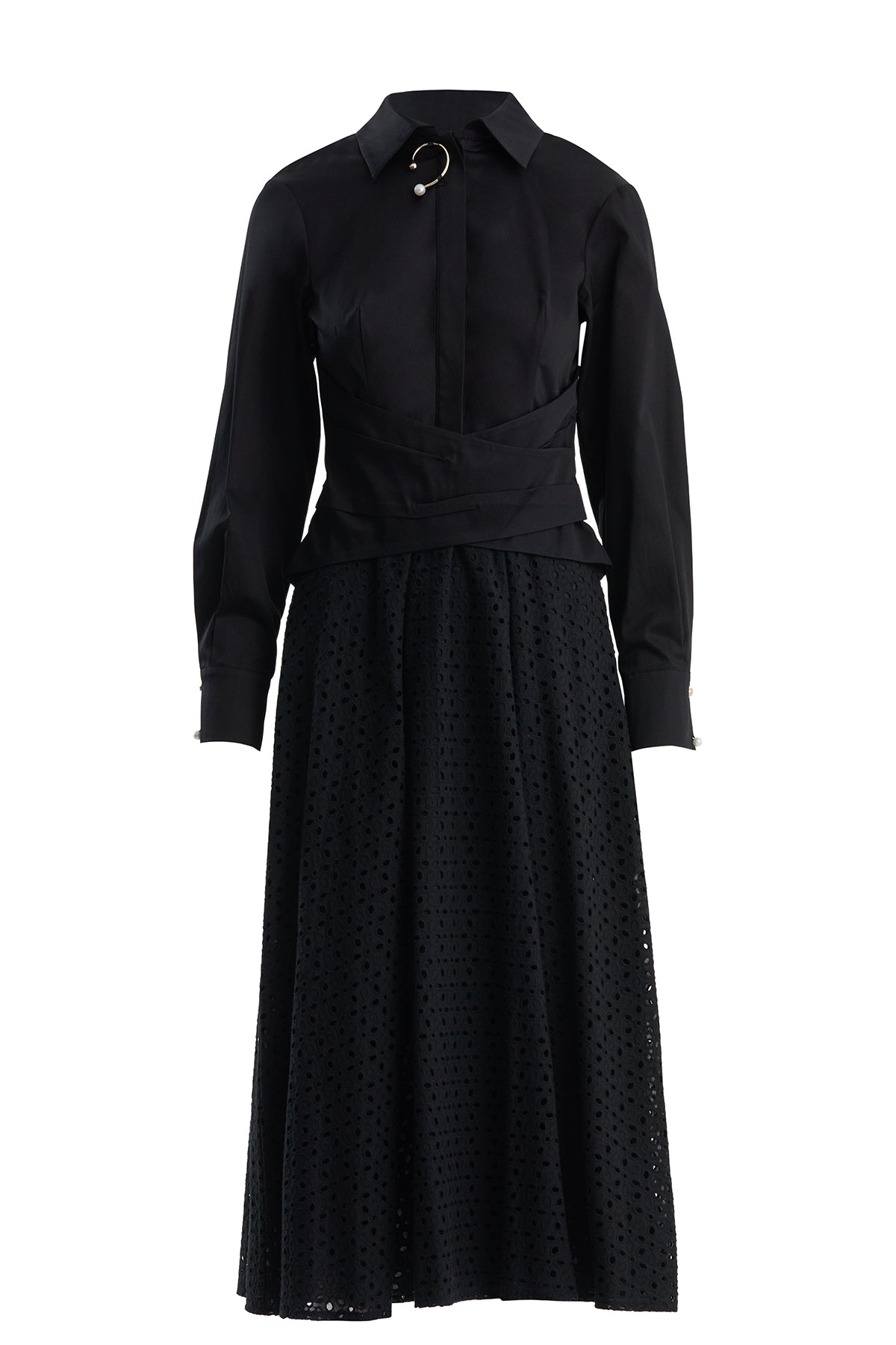 Black Collared Maxi Dress