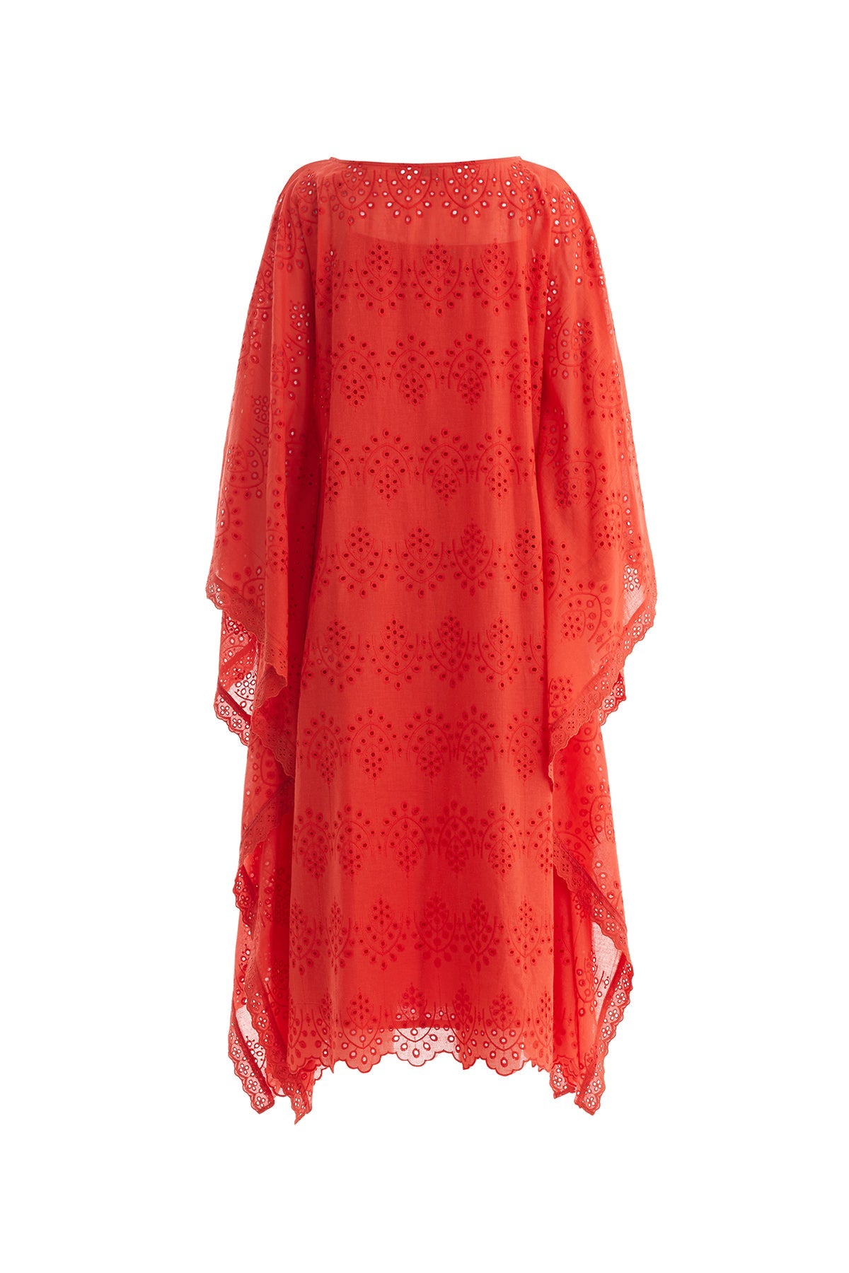 Red Batwing Sleeve Dress