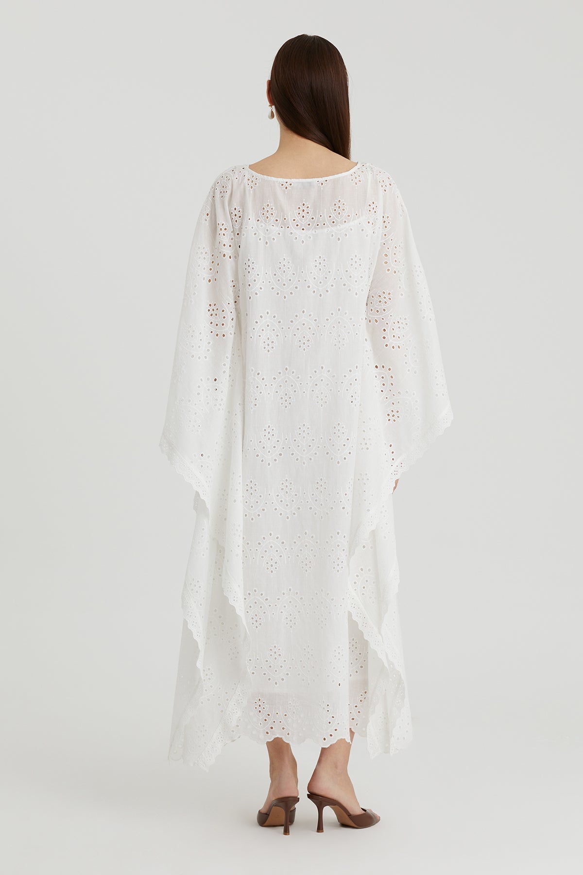 Ecru Batwing Sleeve Dress