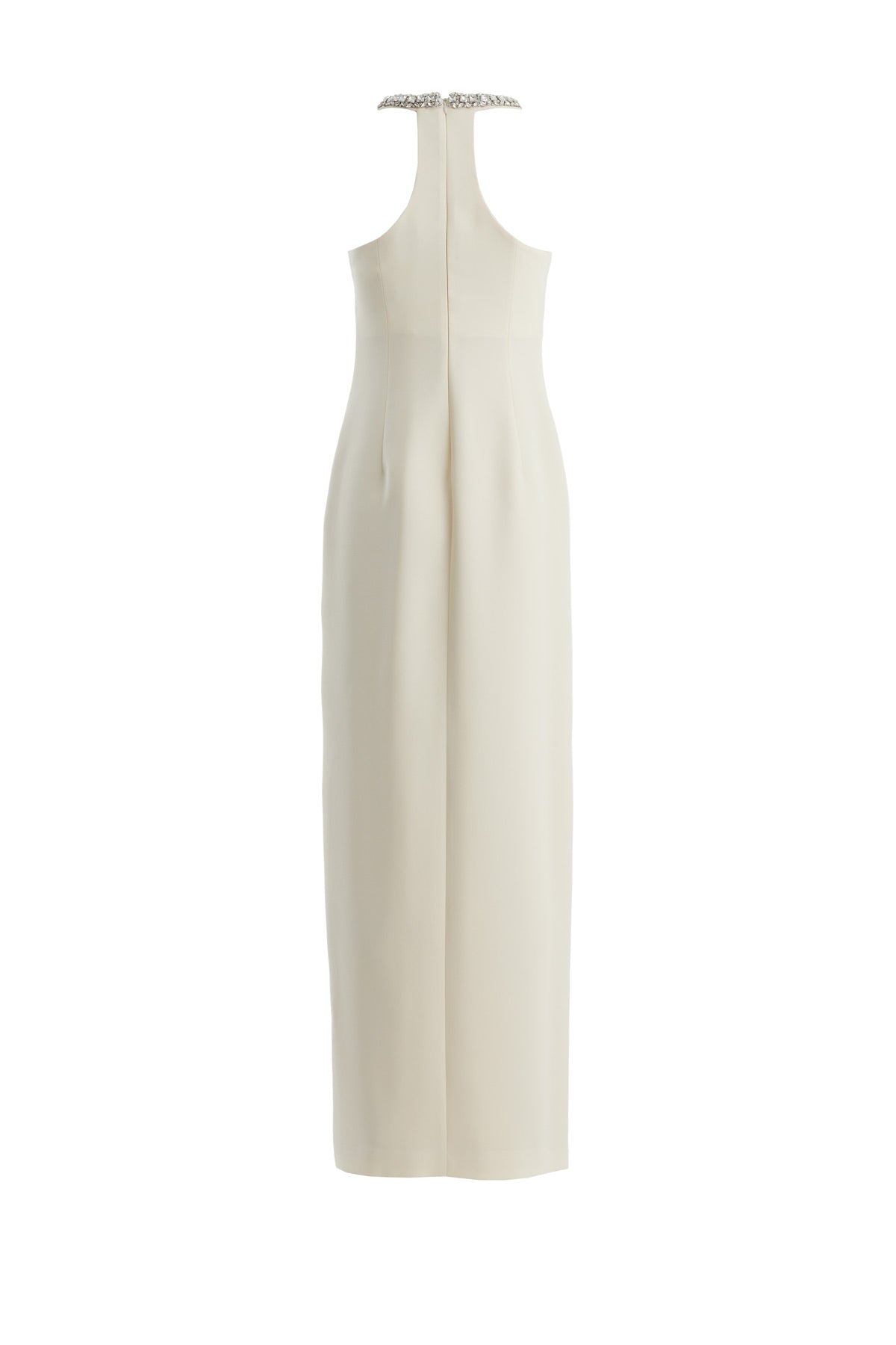 Beige Maxi Dress with Embroidered Details