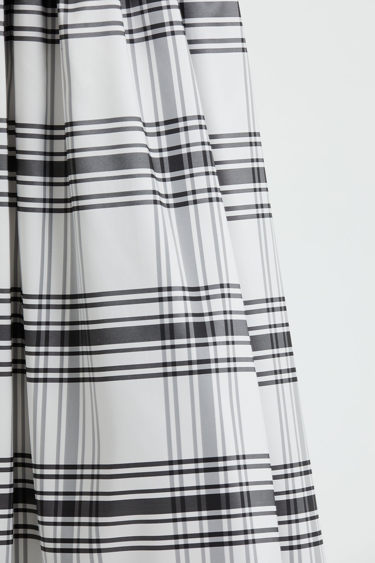 Black Checked Belted Dress