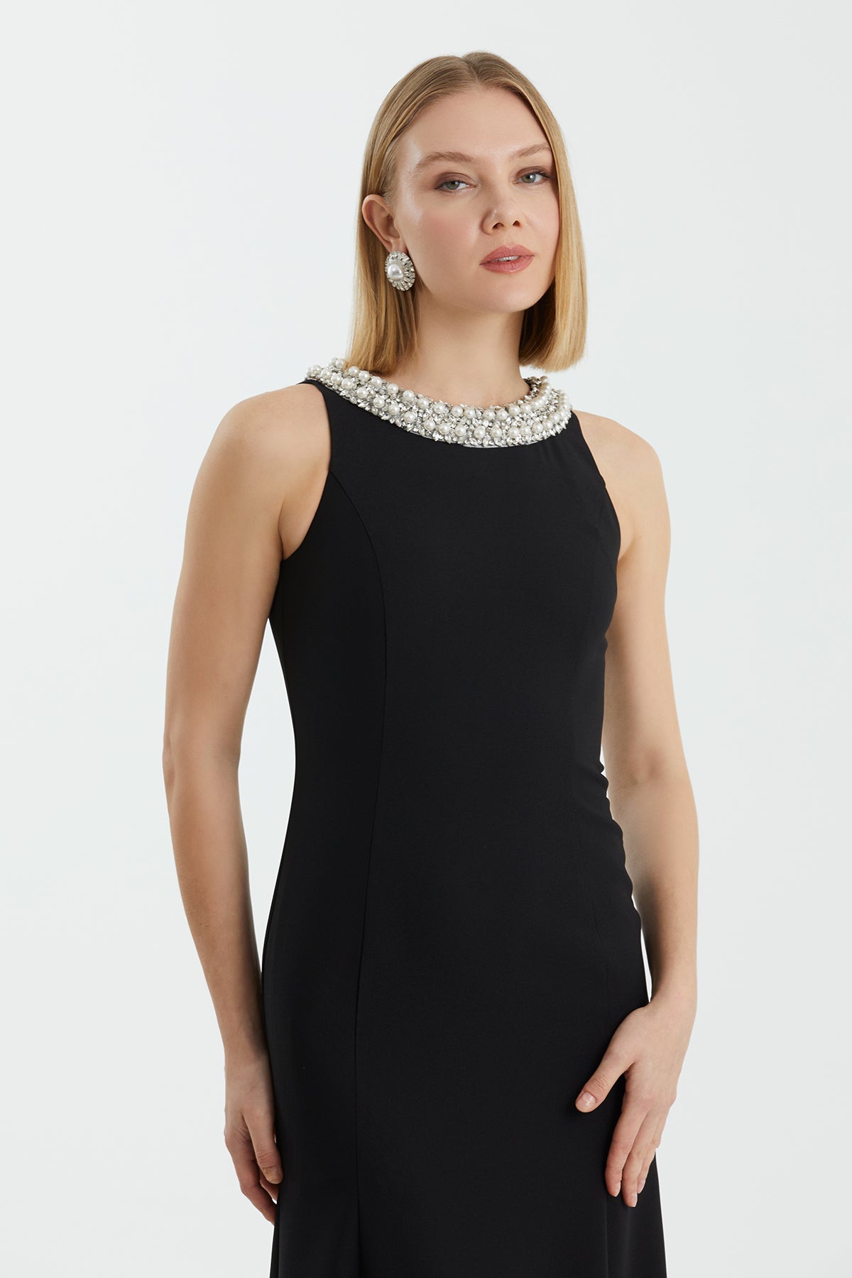 Black Embellished Maxi Dress