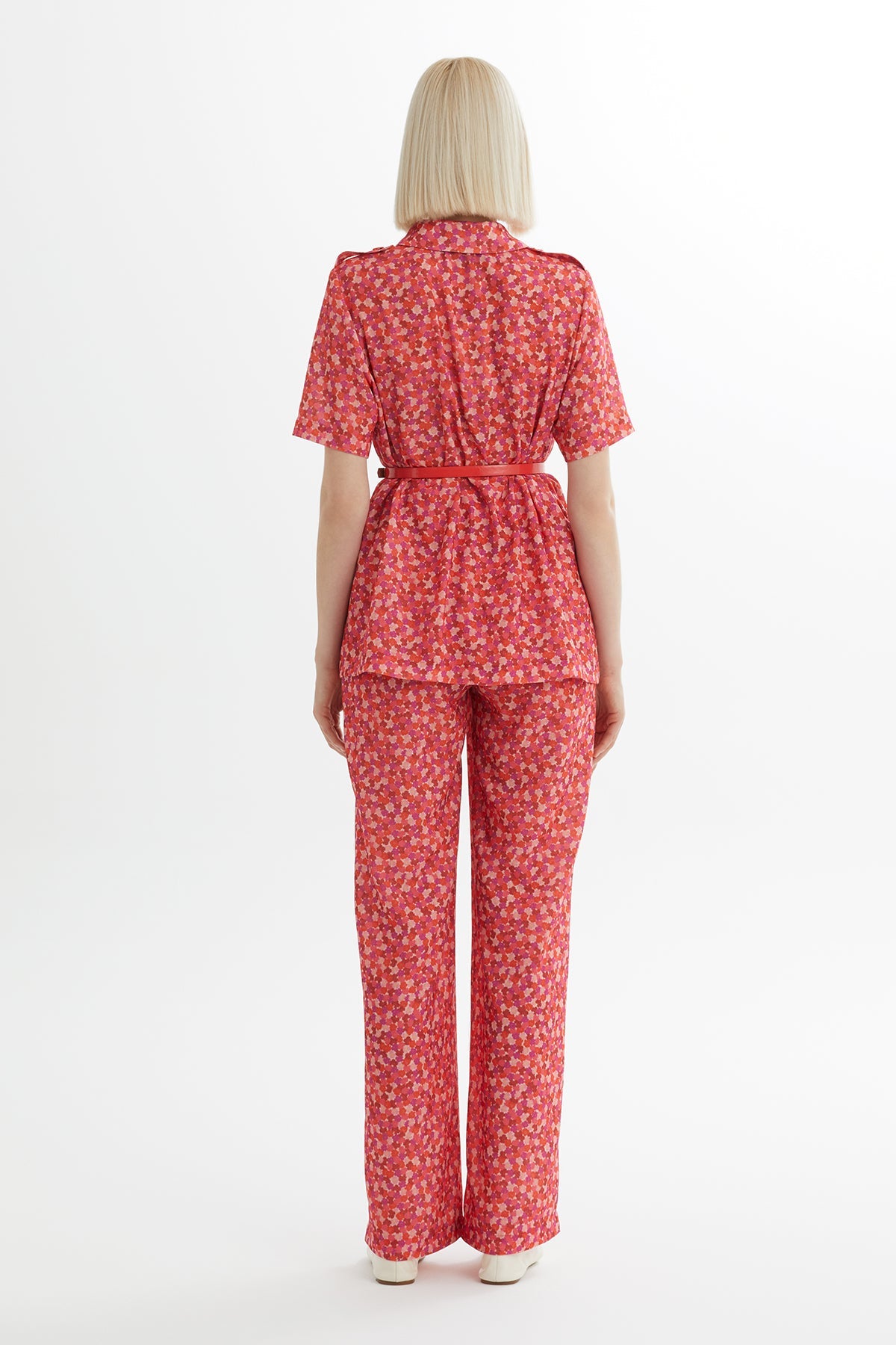 Patterned Shirt and Trouser Set