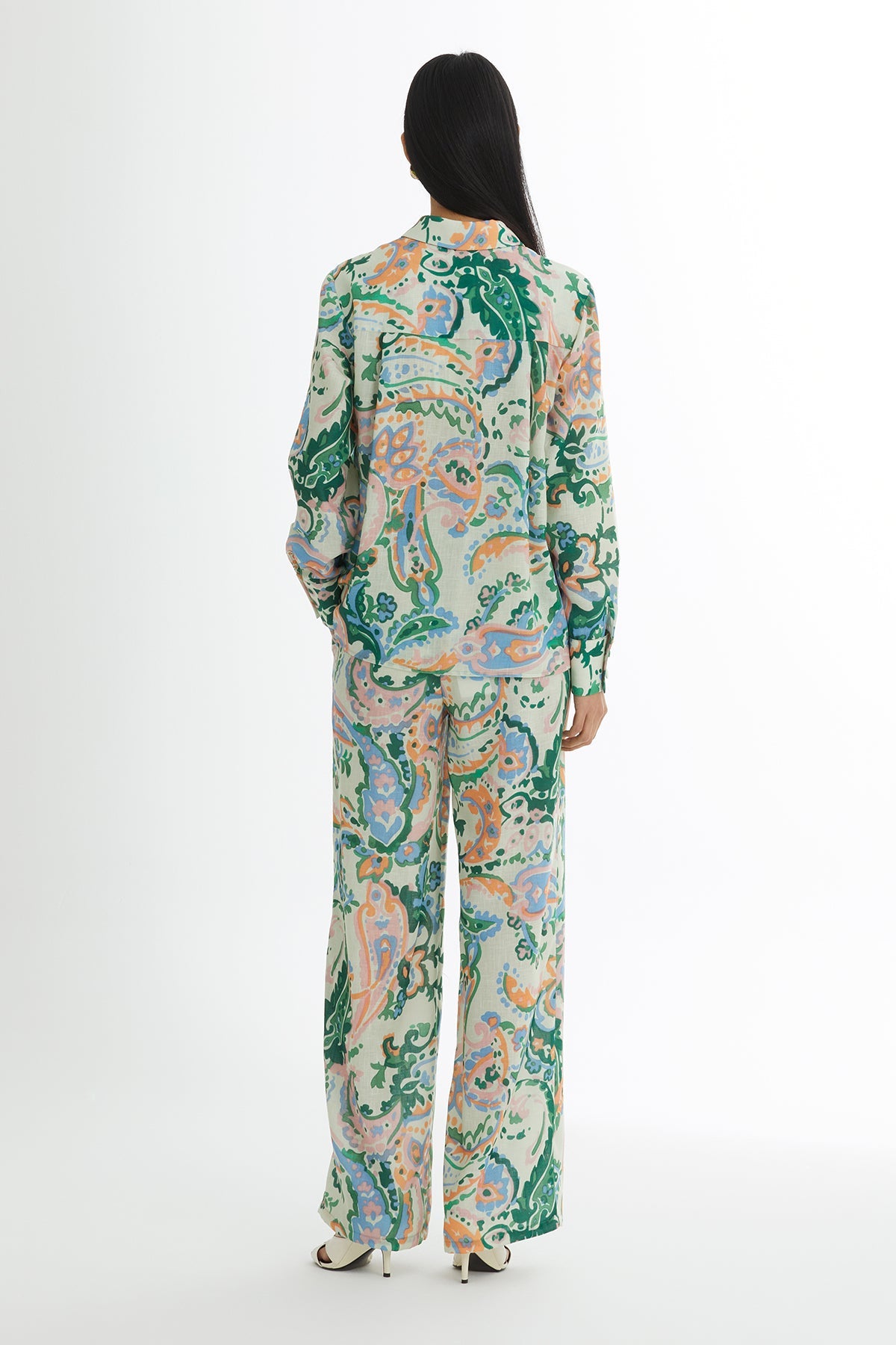 Embroidered Patterned Shirt Trouser Set