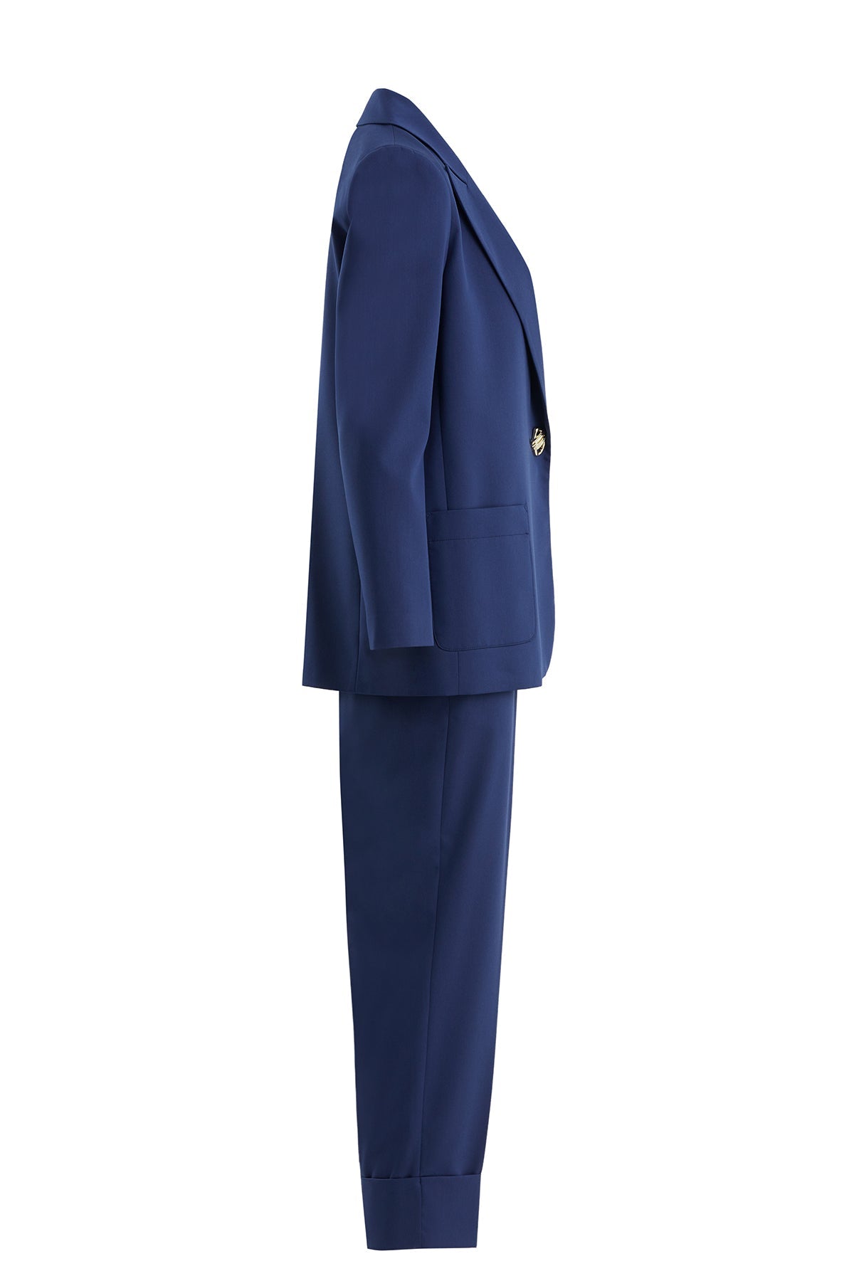 Dark Navy Single-Button Blazer Suit
