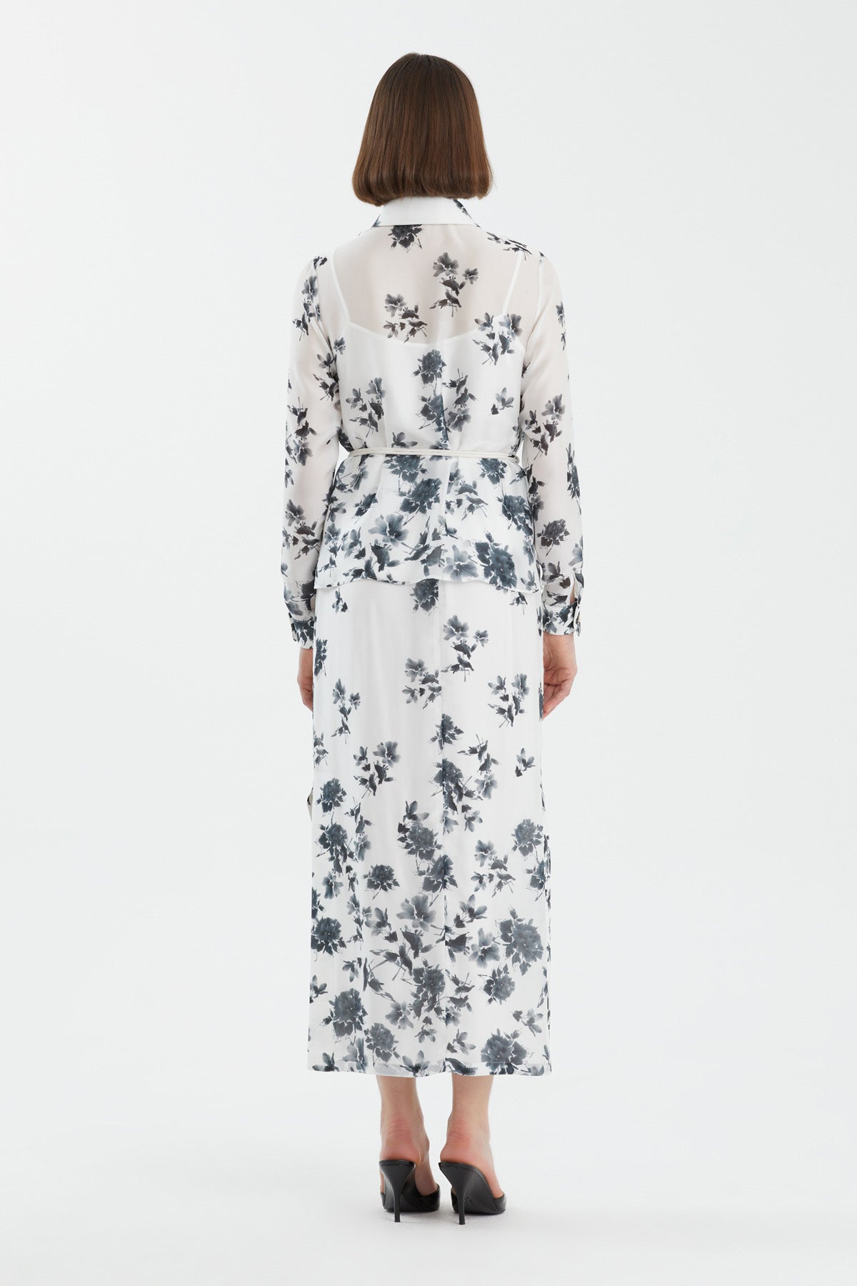 Floral Slit-Skirt Co-Ord Set