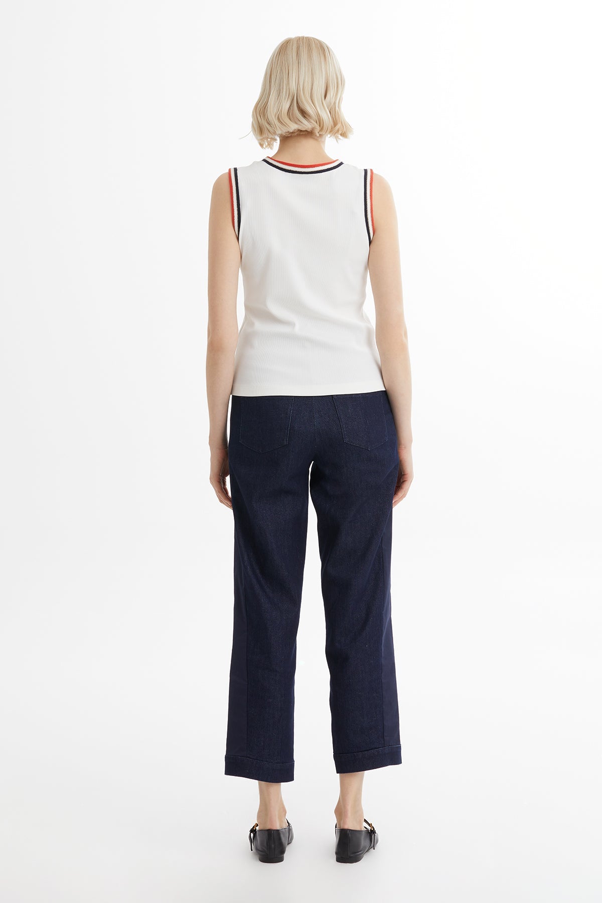 Ecru Metal Accent Detail Blouse