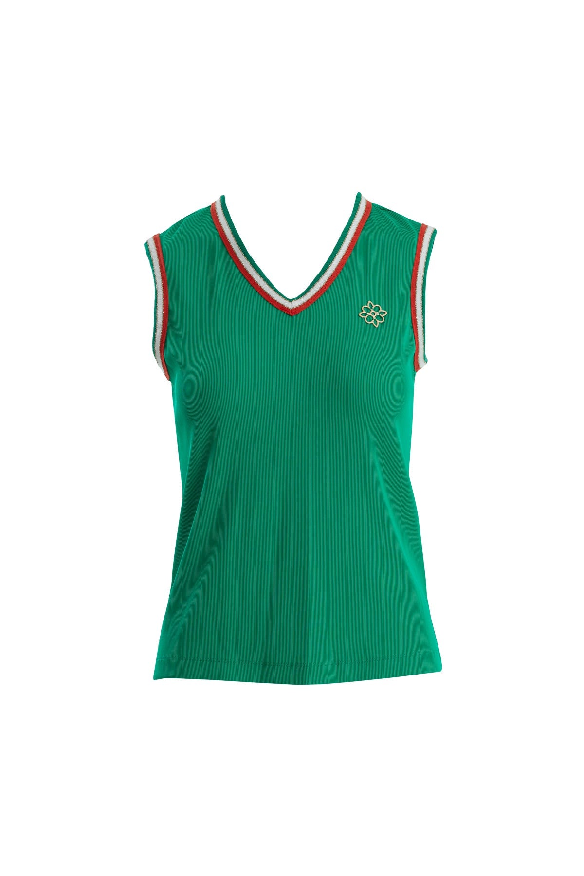 Green Metal Accent Detail Blouse