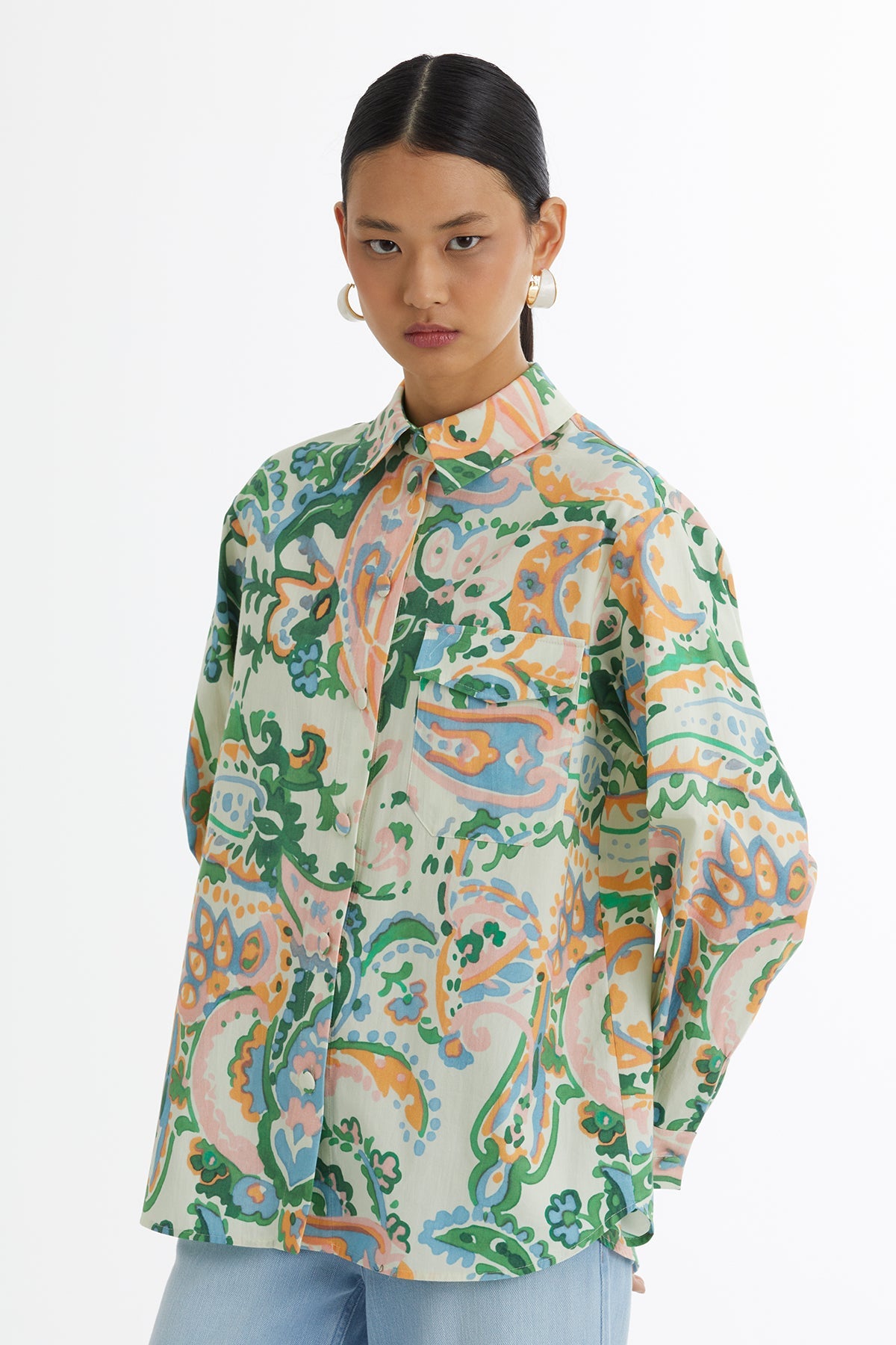 Patterned Long Sleeve Shirt