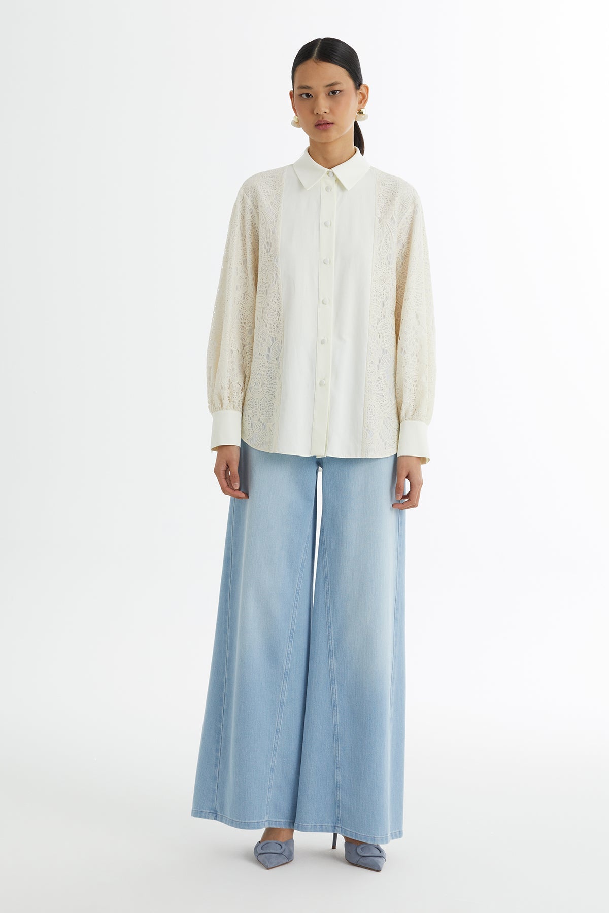 Ecru Patterned Signature Shirt