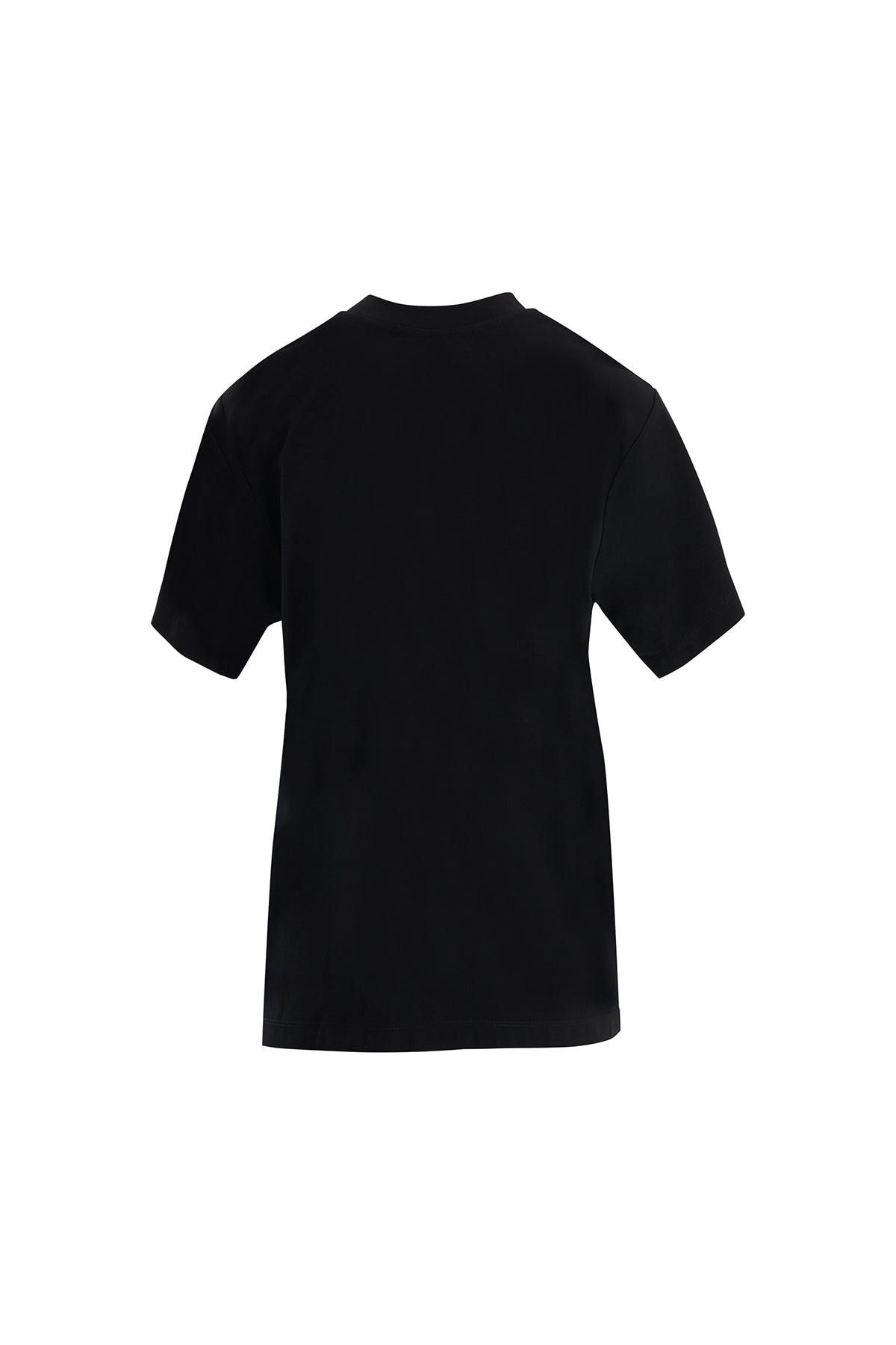 Black T-Shirt with Tulle Ribbon Accessory