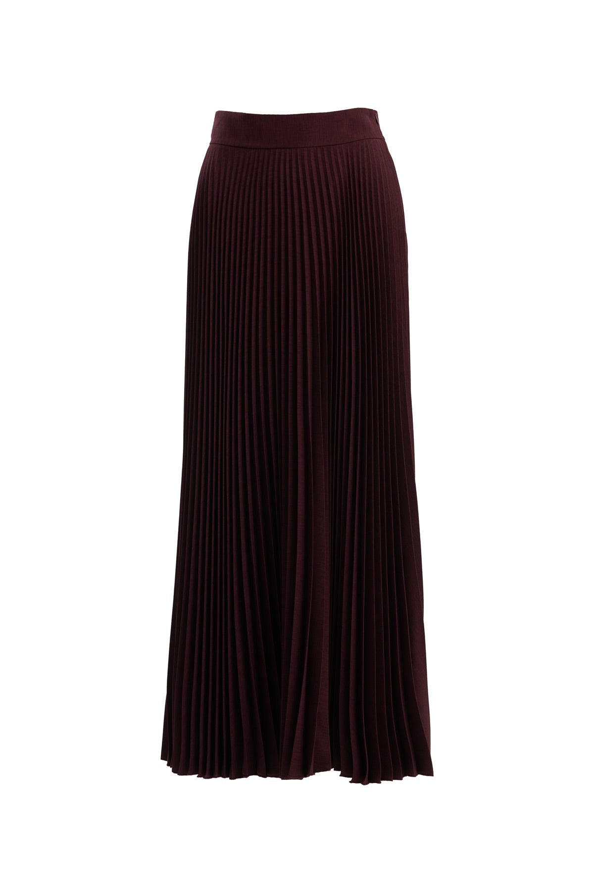 Red Lined Pleated Skirt