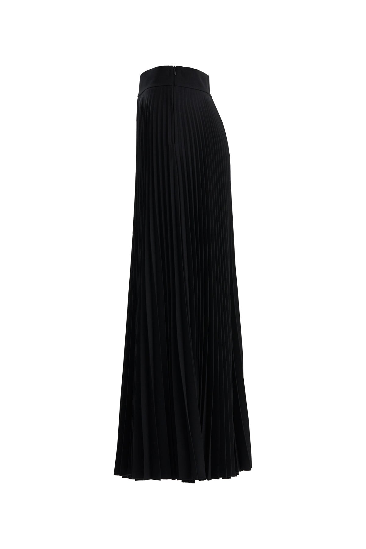 Black Lined Pleated Skirt