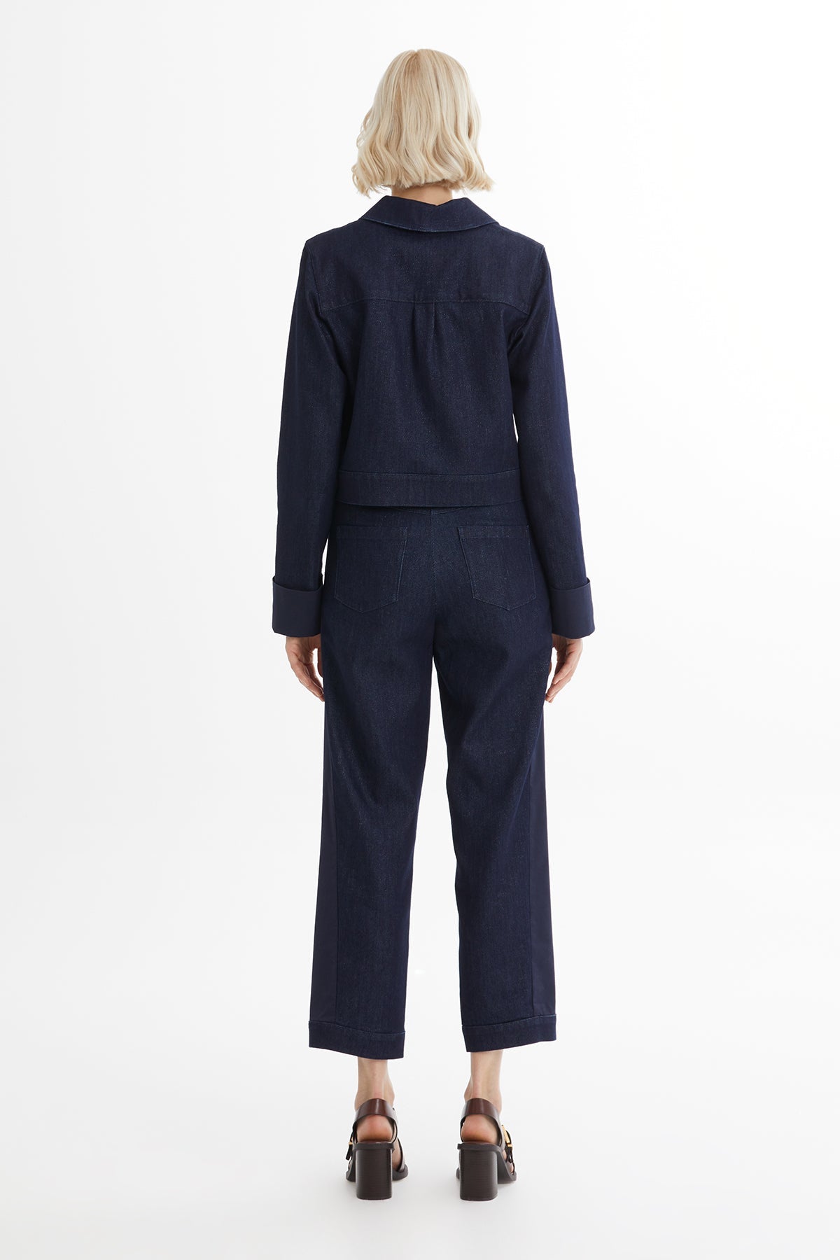 Blue Denim Jacket with Embroidery Detail