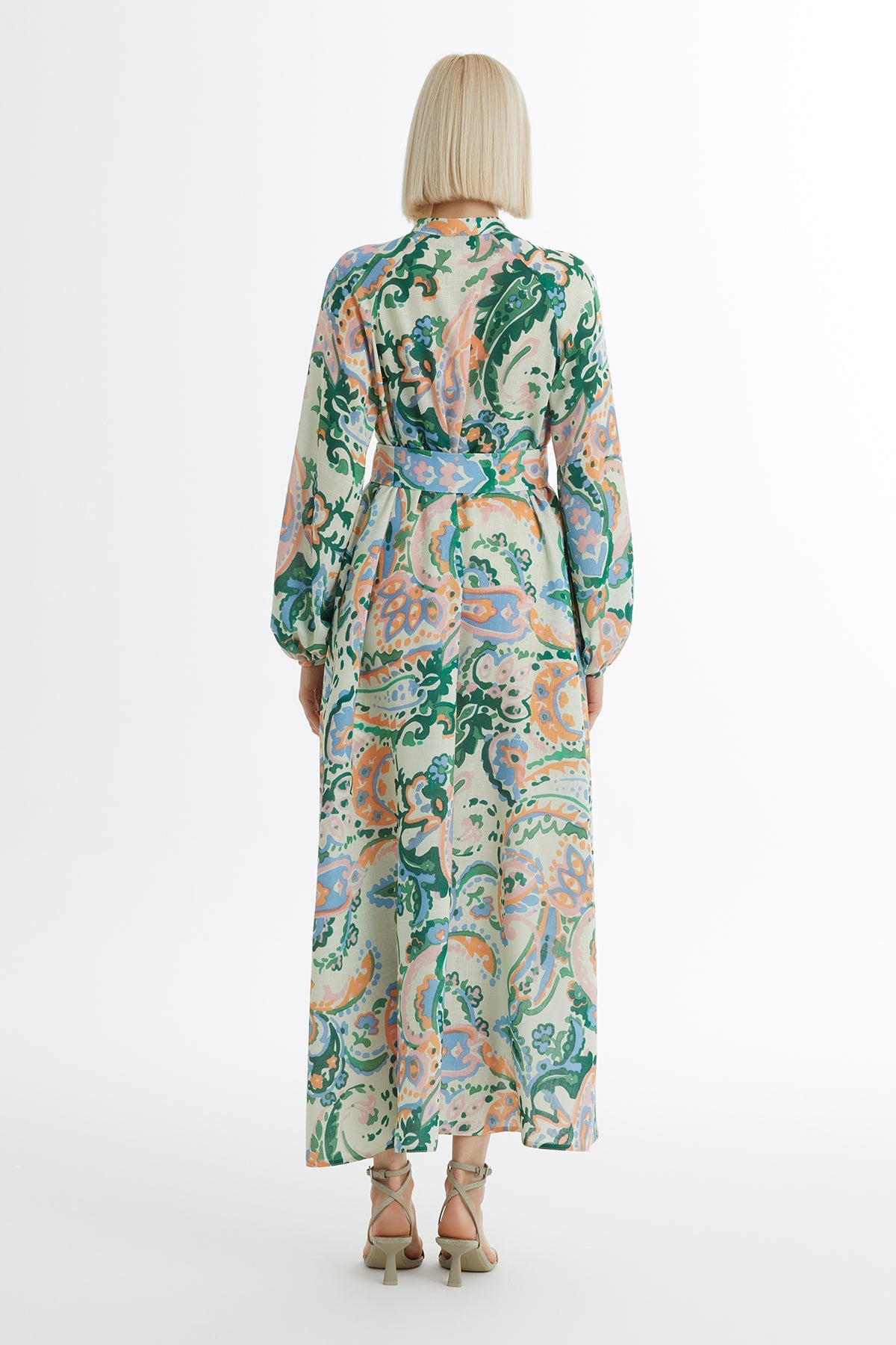 Puff Sleeve Embroidered Dress