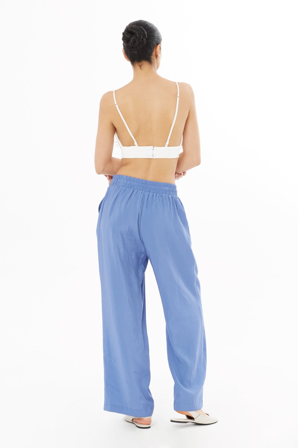 Blue Relaxed-Fit Trousers