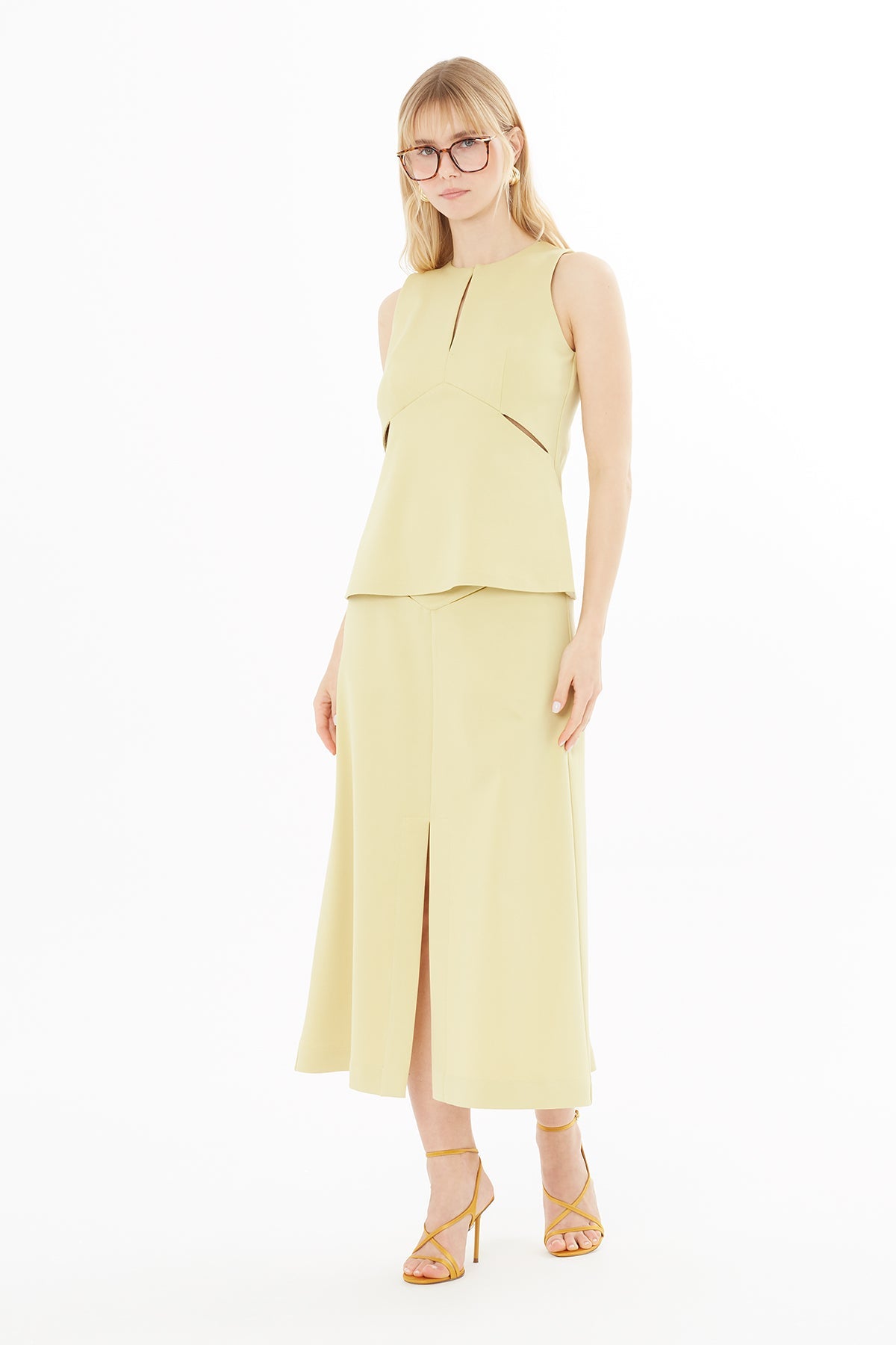 Yellow Window Detail Blouse