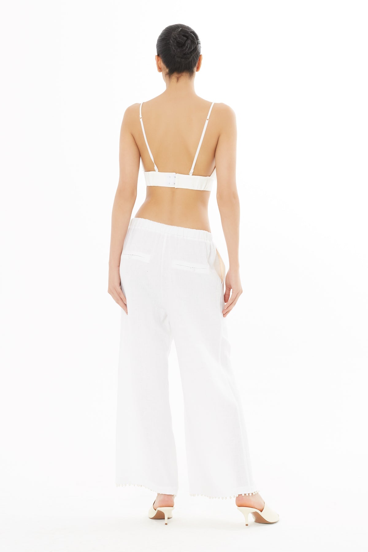 White Floral Strap Bustier