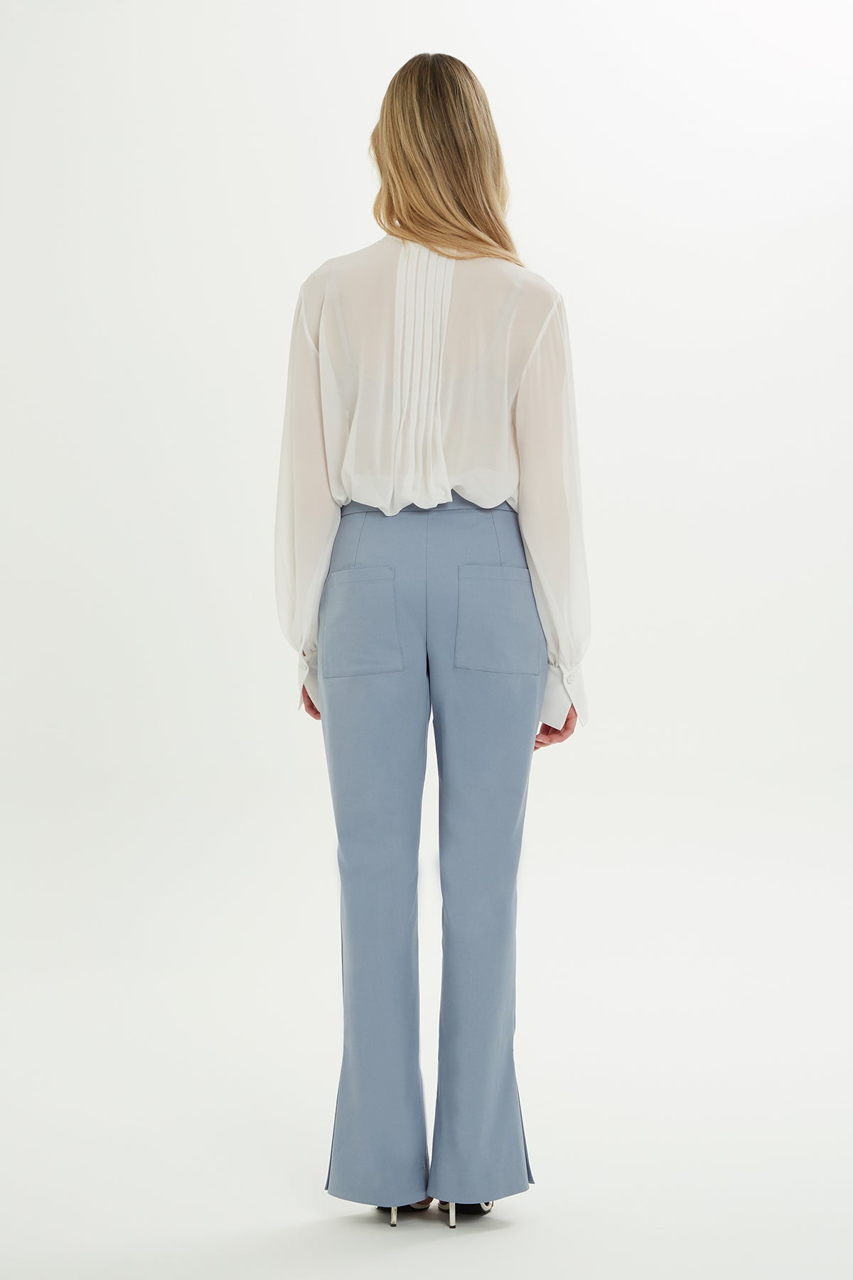 Blue Trousers with Pocket Detail
