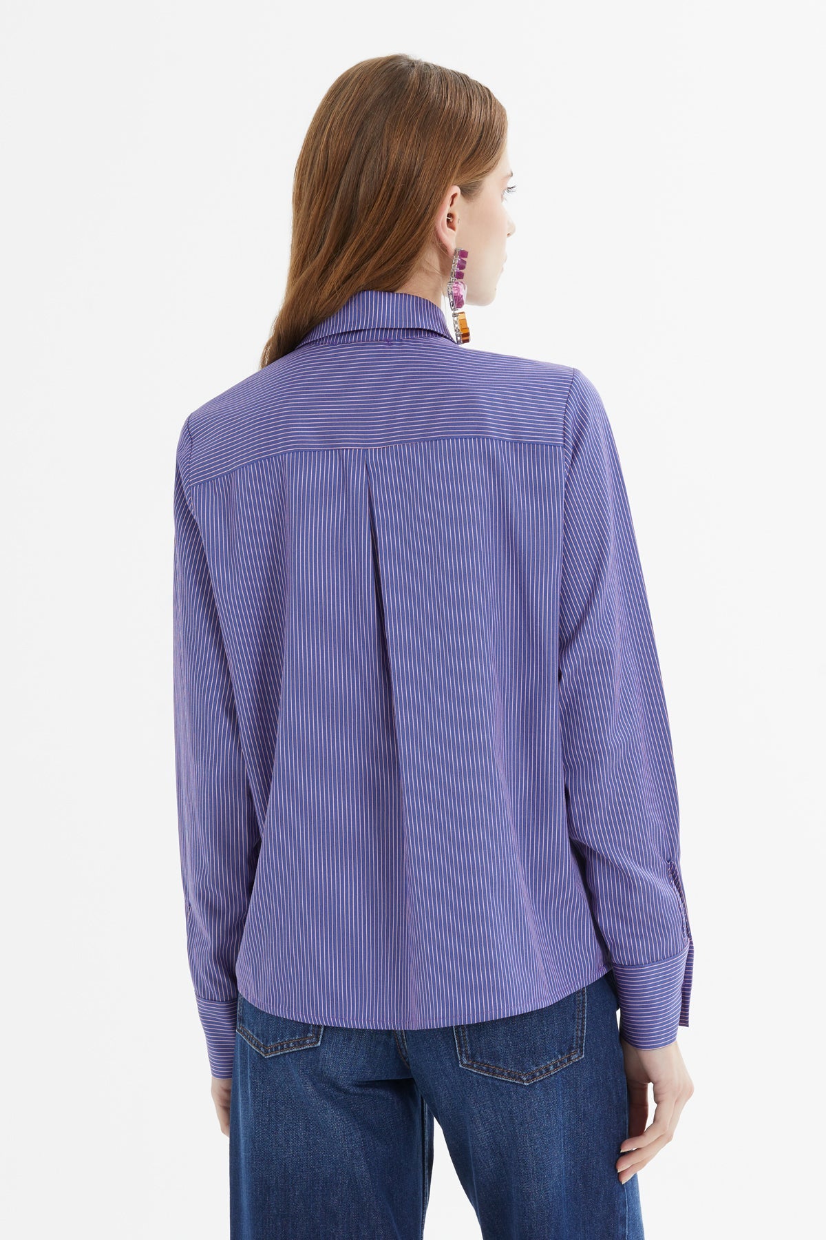 Pink Ruffled-Collar Shirt