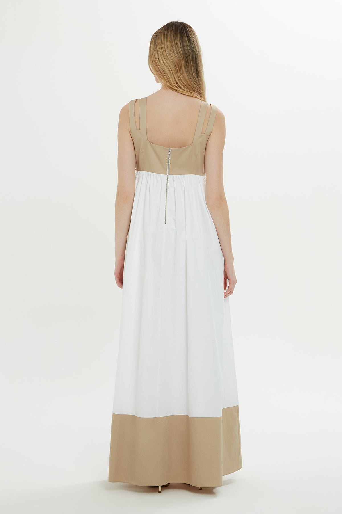 White Long Dress with Straps