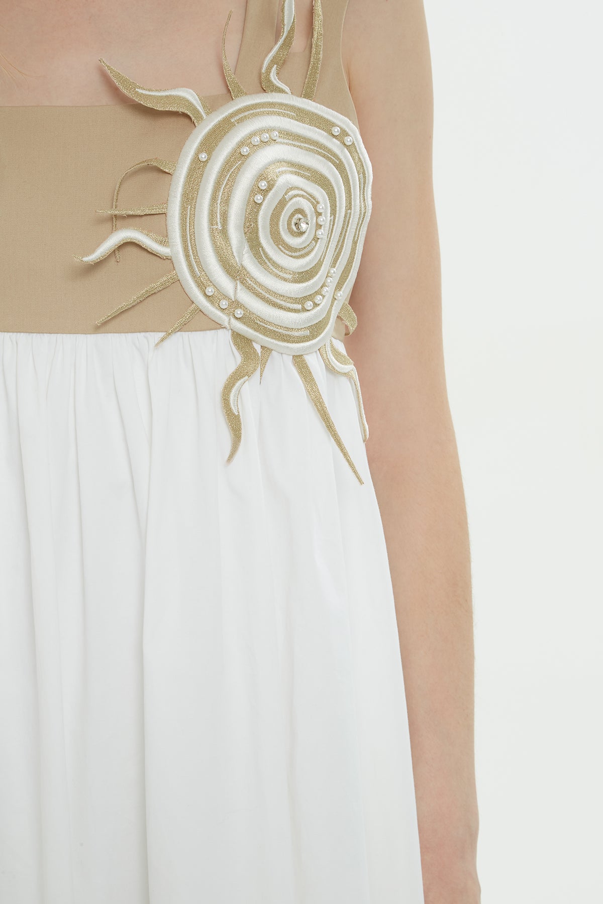 White Long Dress with Straps