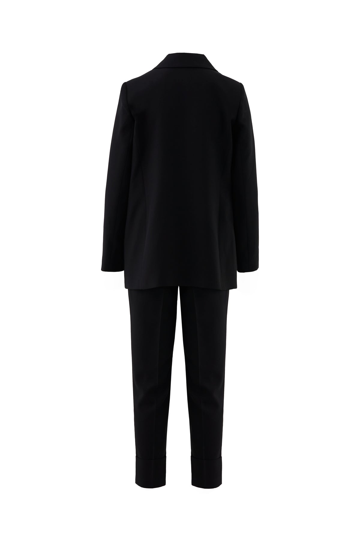 Black Suit with Double-Leg Trousers