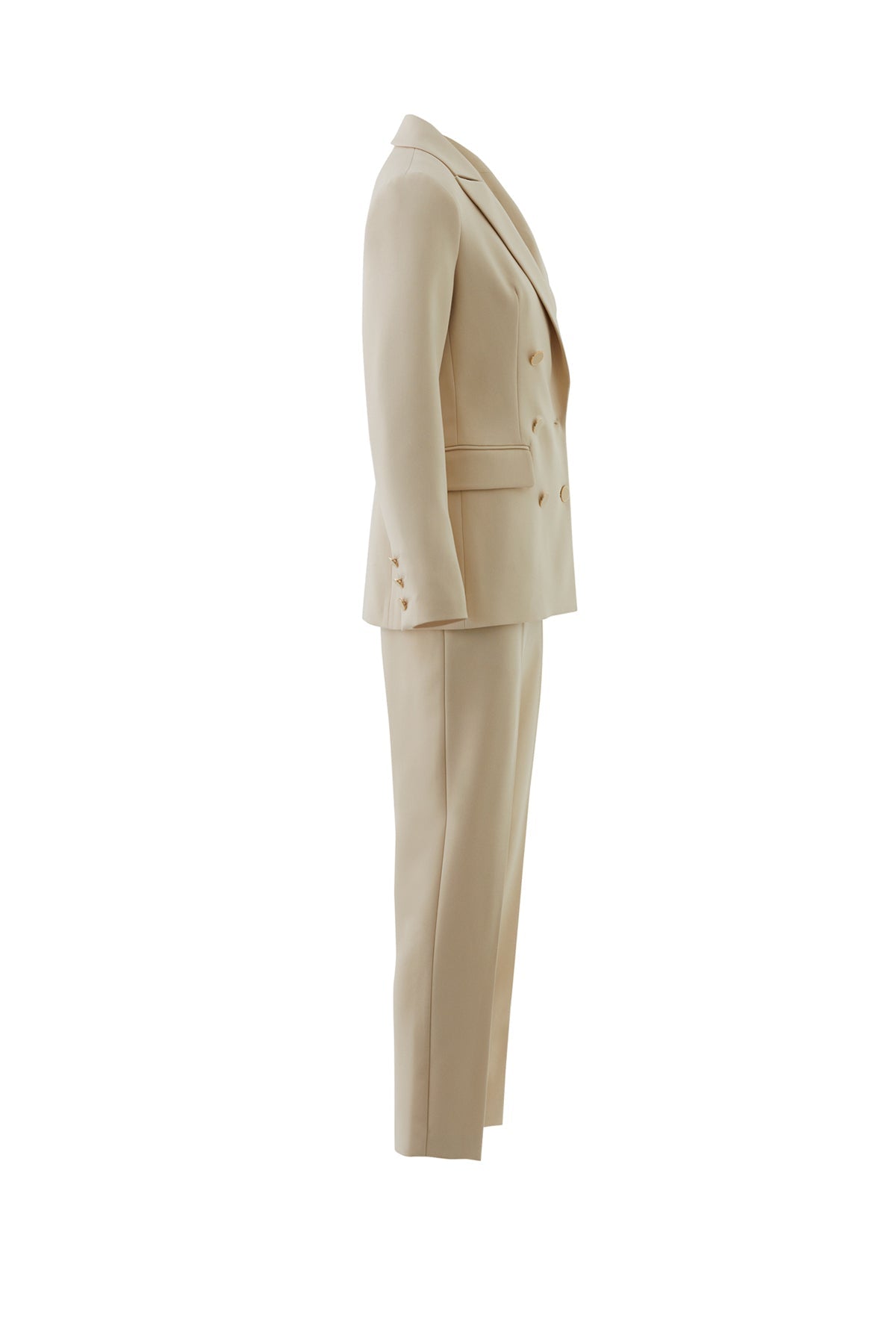 Beige Suit with Carrot-Fit Trousers