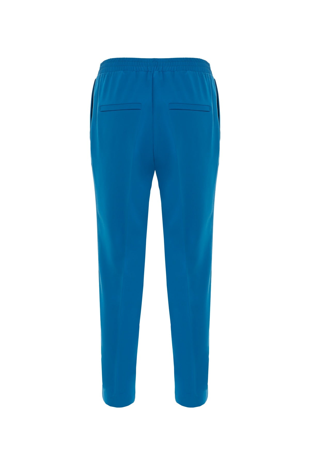 Blue Straight-Leg Trousers