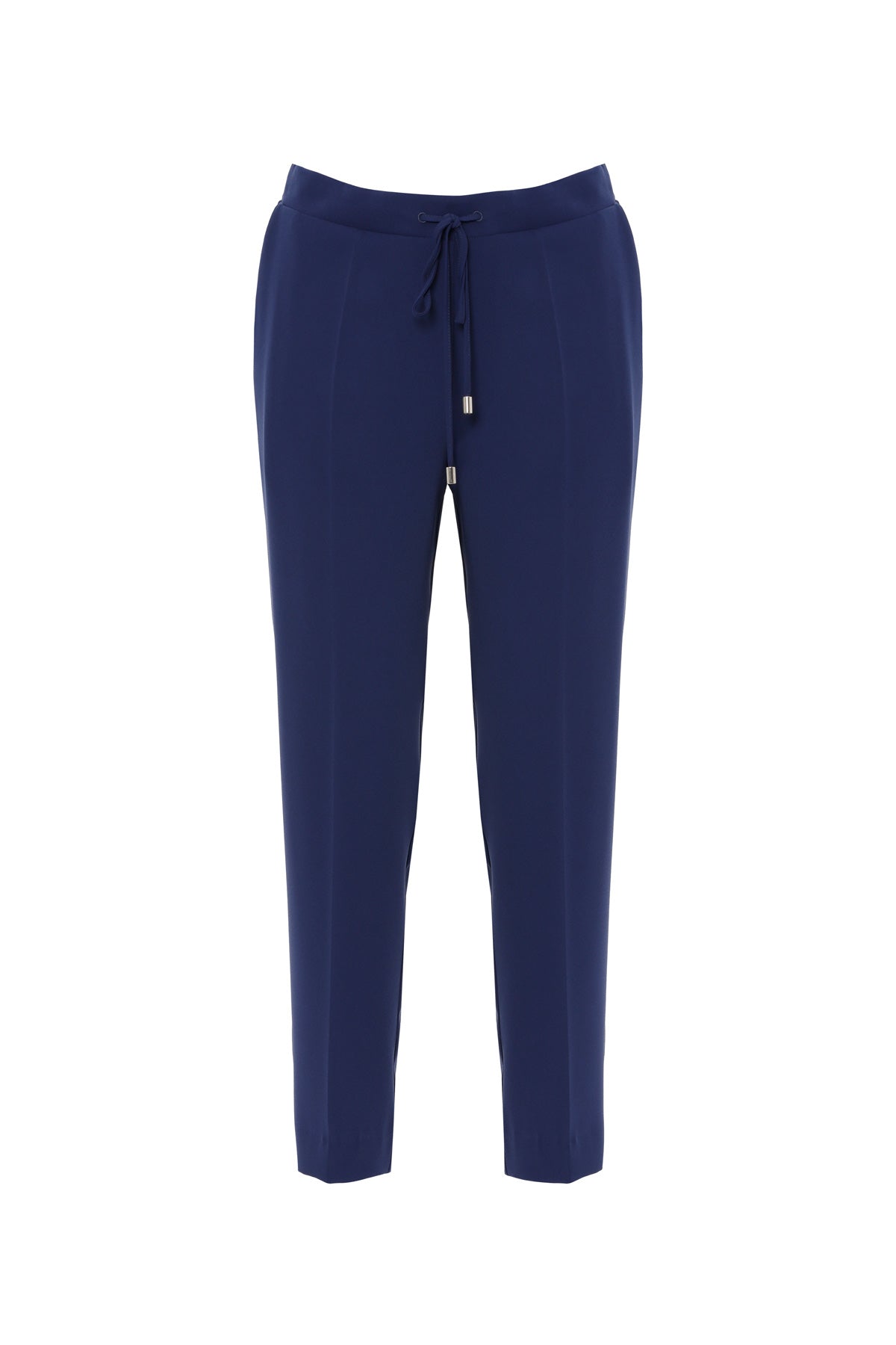 Navy Straight-Leg Trousers