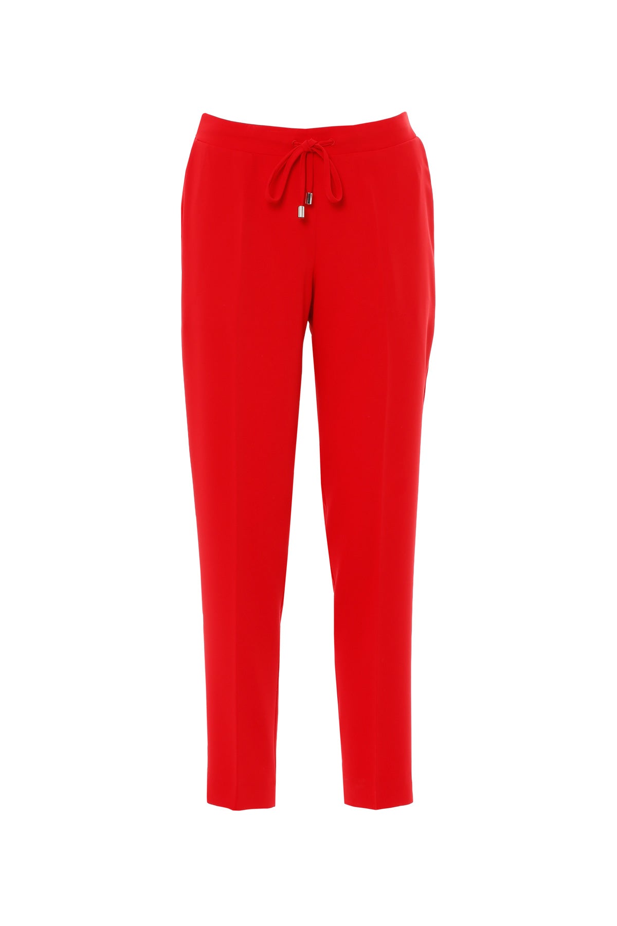 Red Straight-Leg Trousers