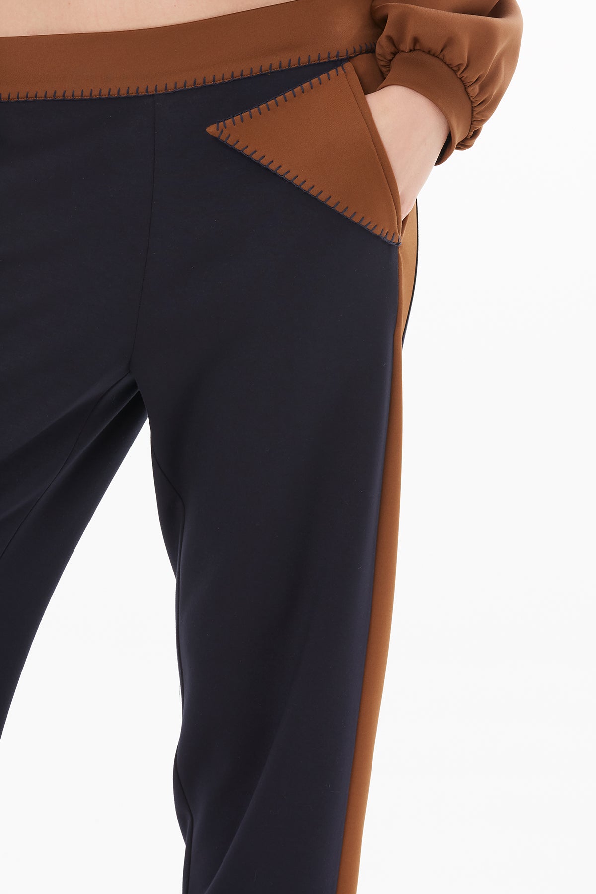 Navy Carrot Fit Sweatpants