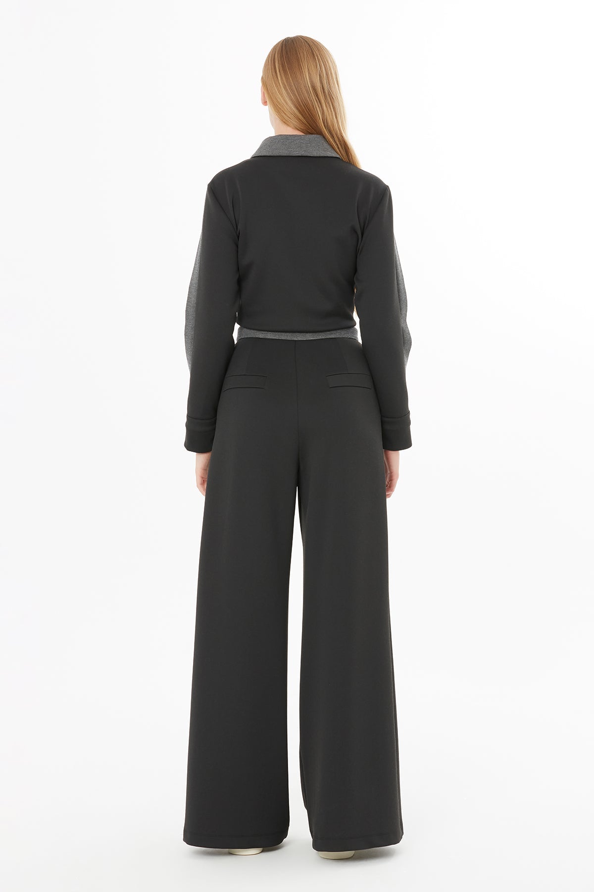 Black Wide-Leg Sweatpants