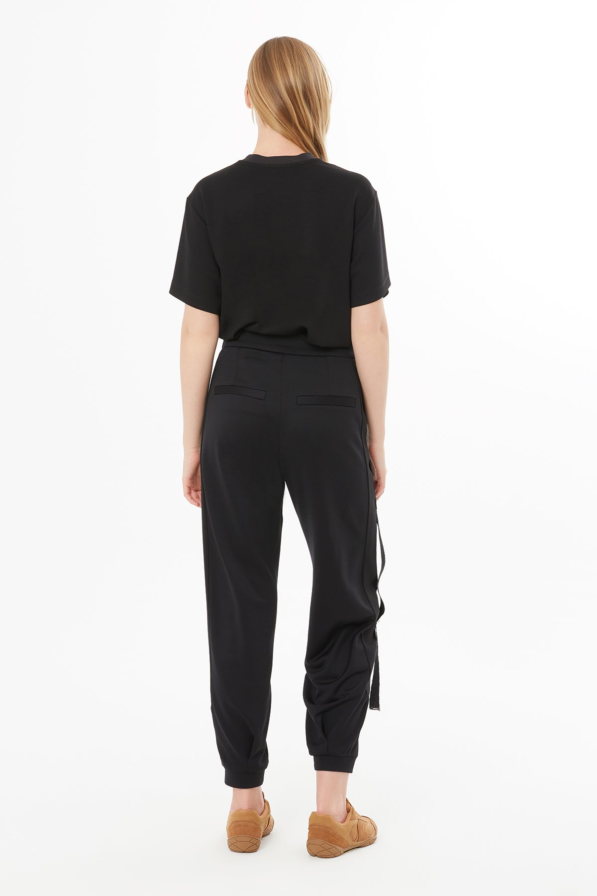 Black Zip-Detail Sweatpants