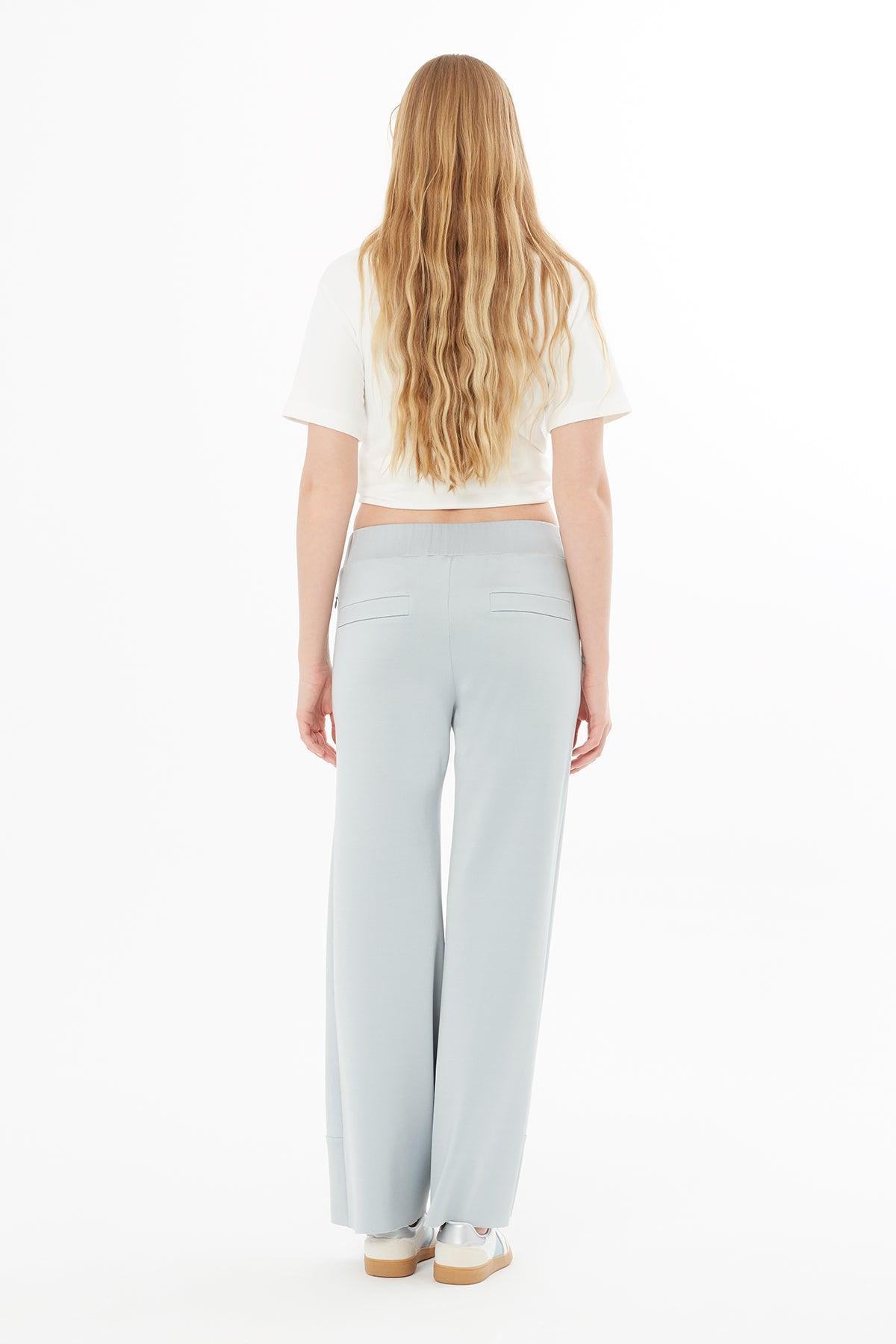 Grey Straight-Leg Sweatpants