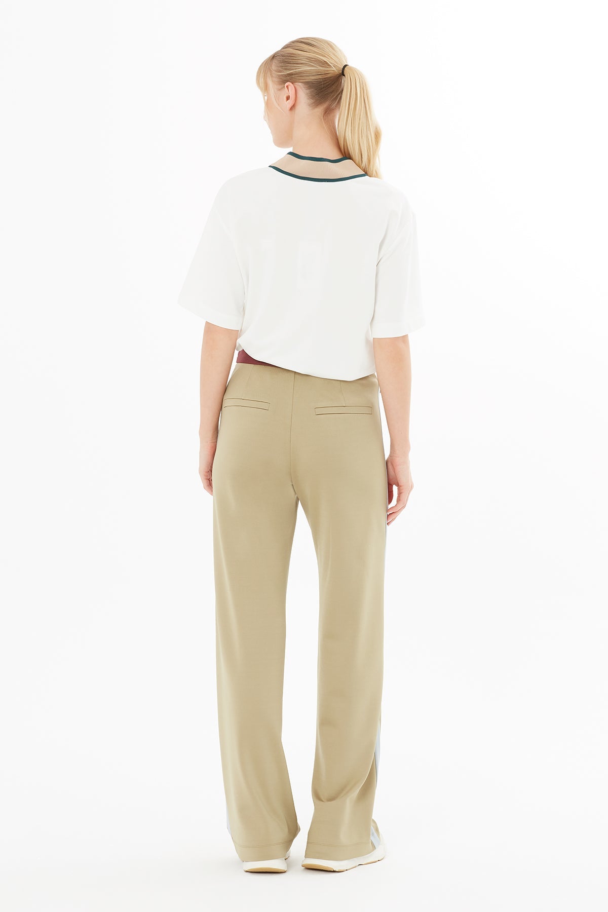 Green Wide-Leg Sweatpants