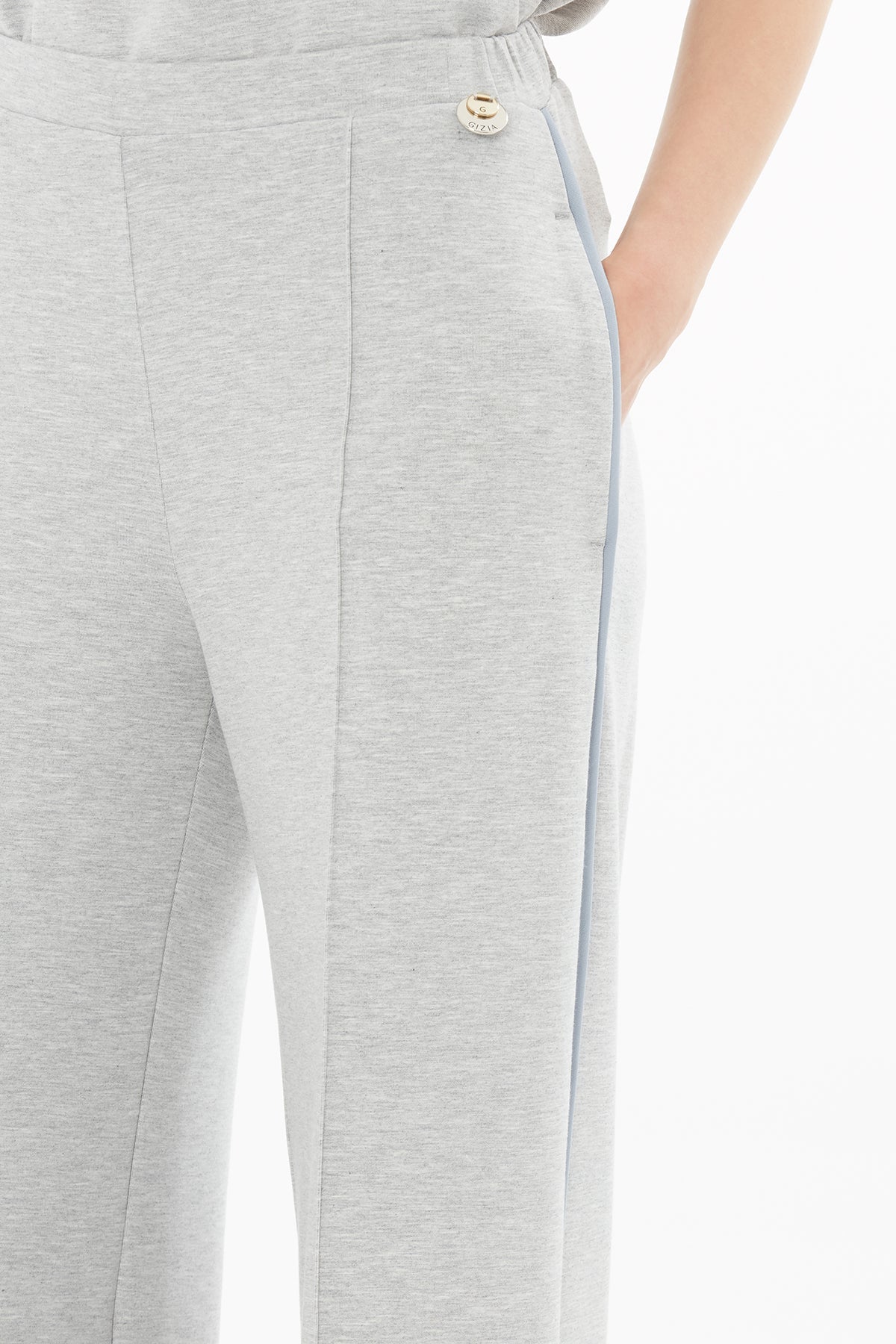 Grey Wide-Leg Sweatpants