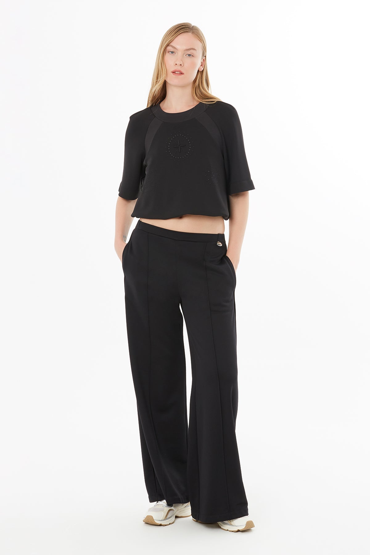 Black High-Waist Sweatpants