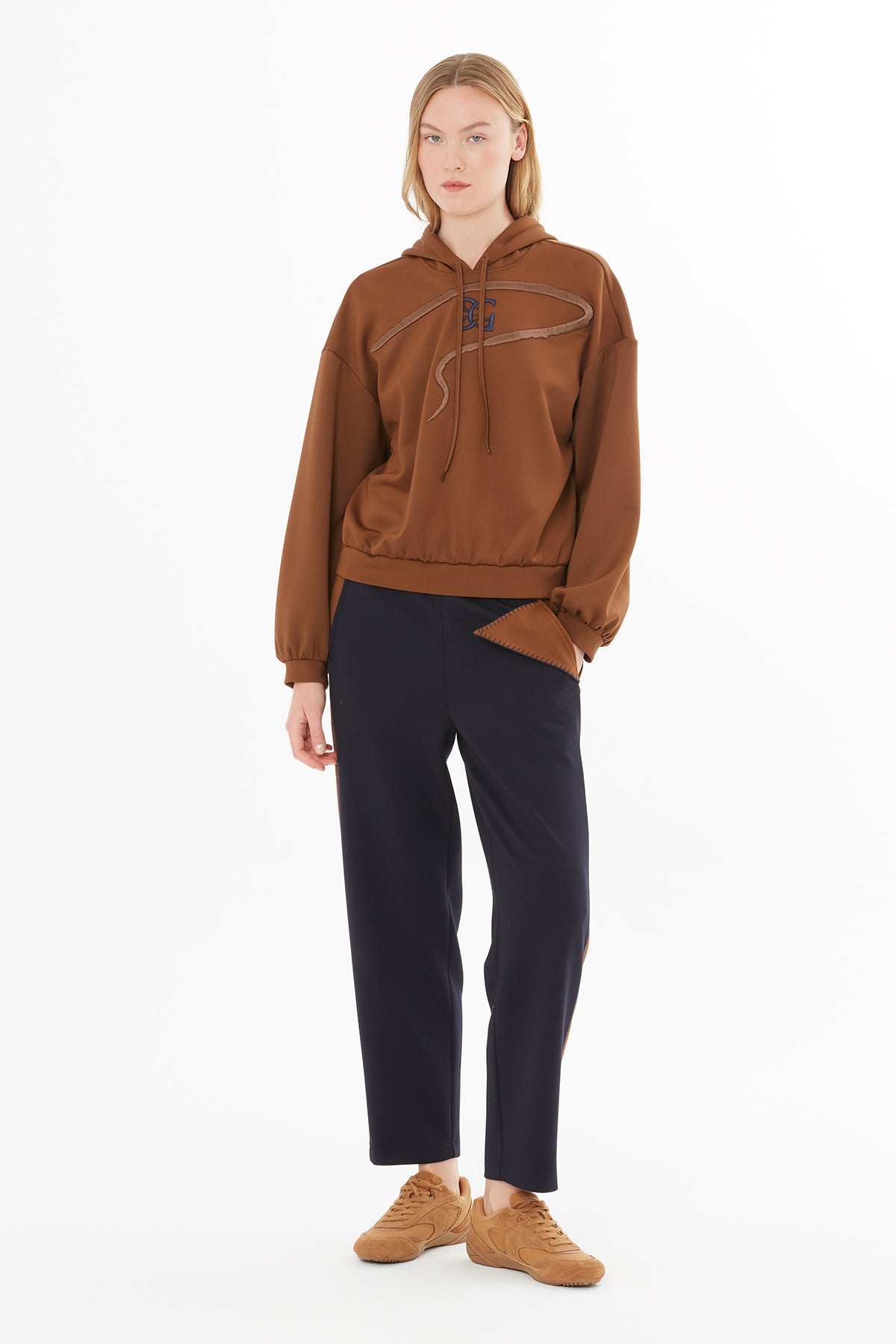 Brown Sweatshirt with G-Logo