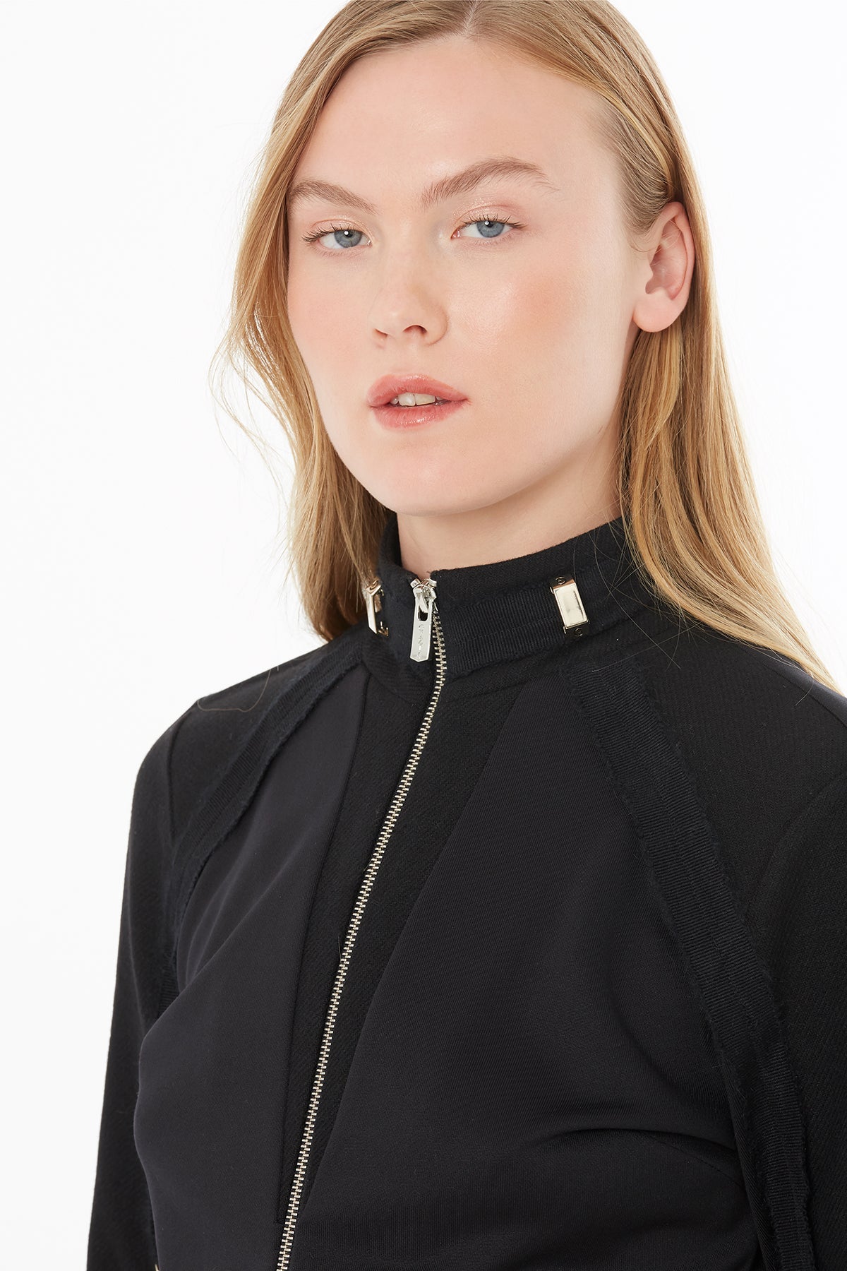 Black Jacket with Accessory Details