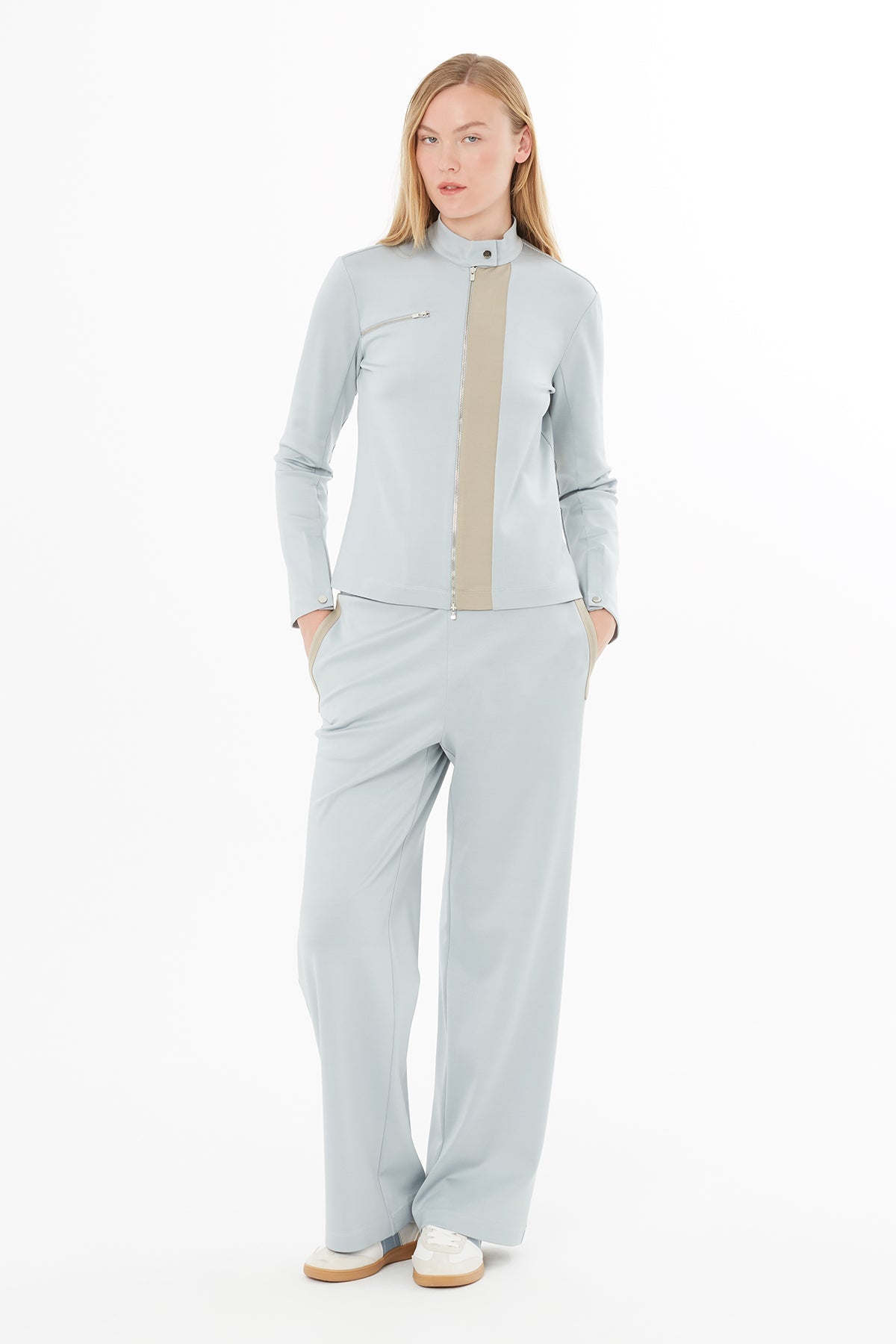 Grey Jacket with Printed Back Detail