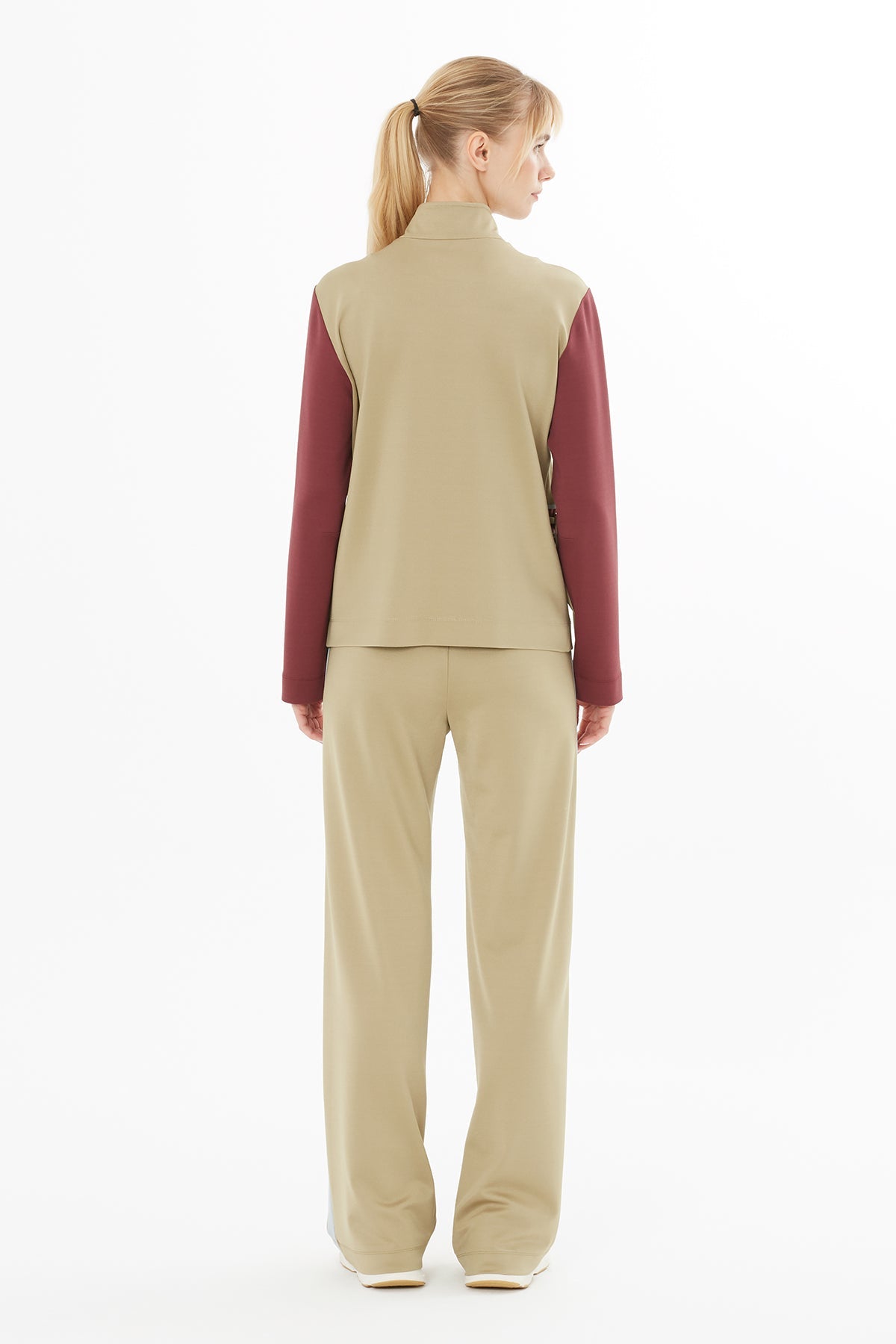 Beige Jacket with Accessory Details