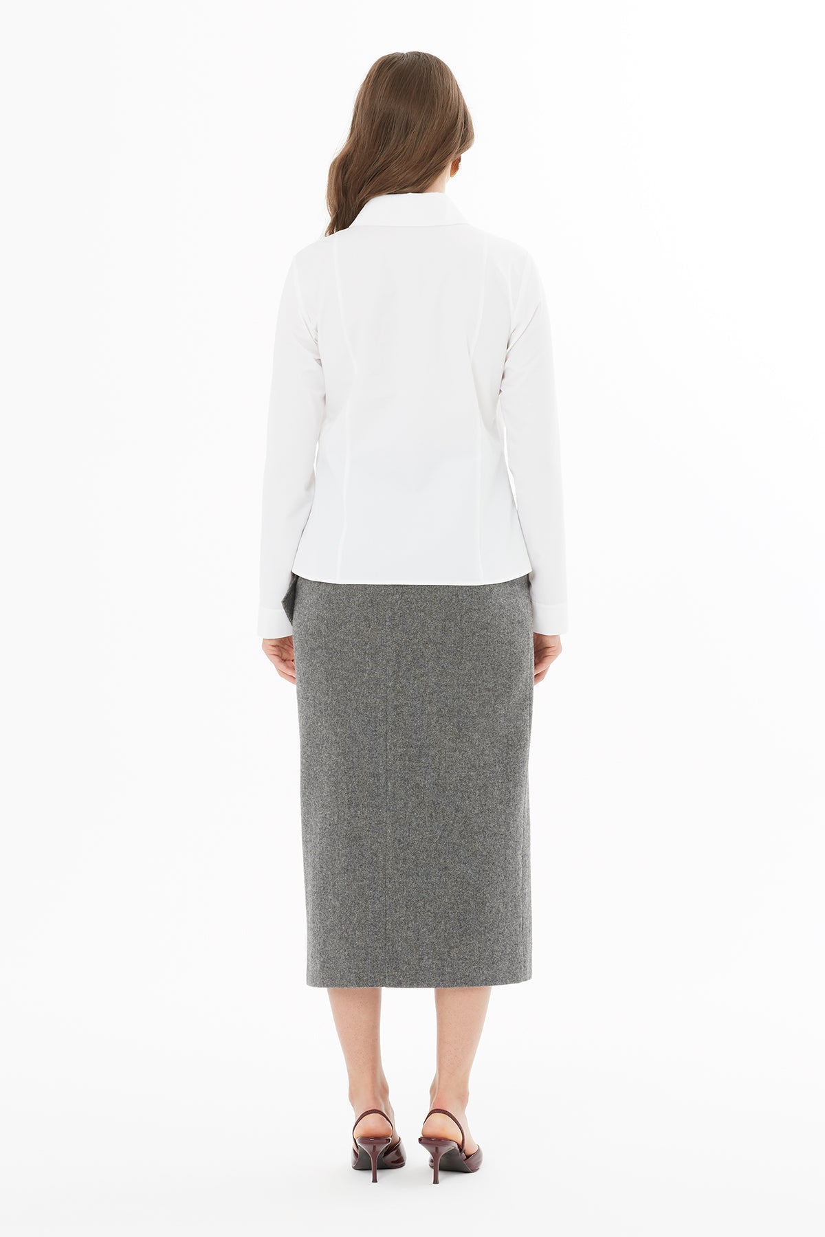 Ecru Shirt with Buttoned Pocket Detail