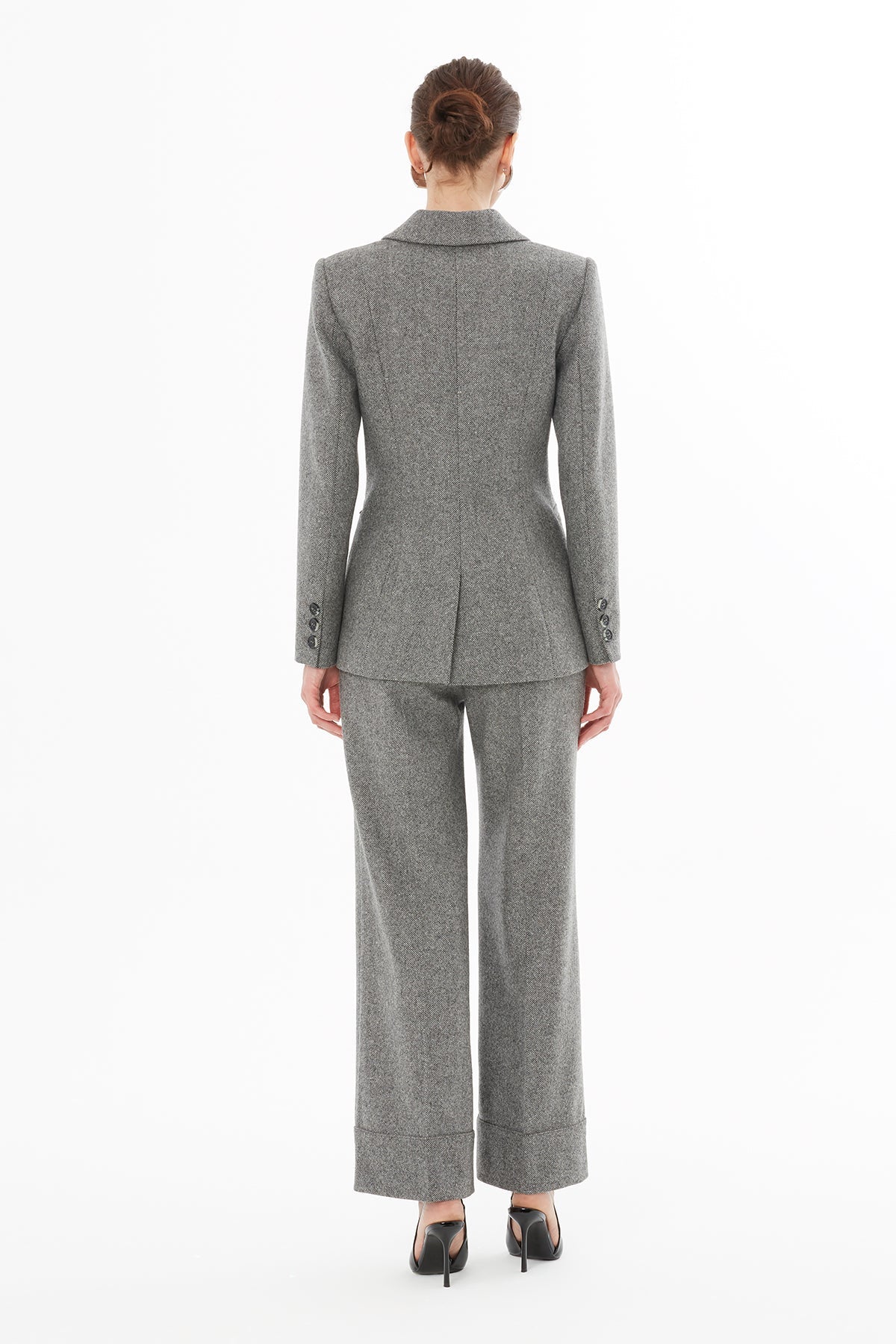 Grey Jacket with Welt Pocket Detail