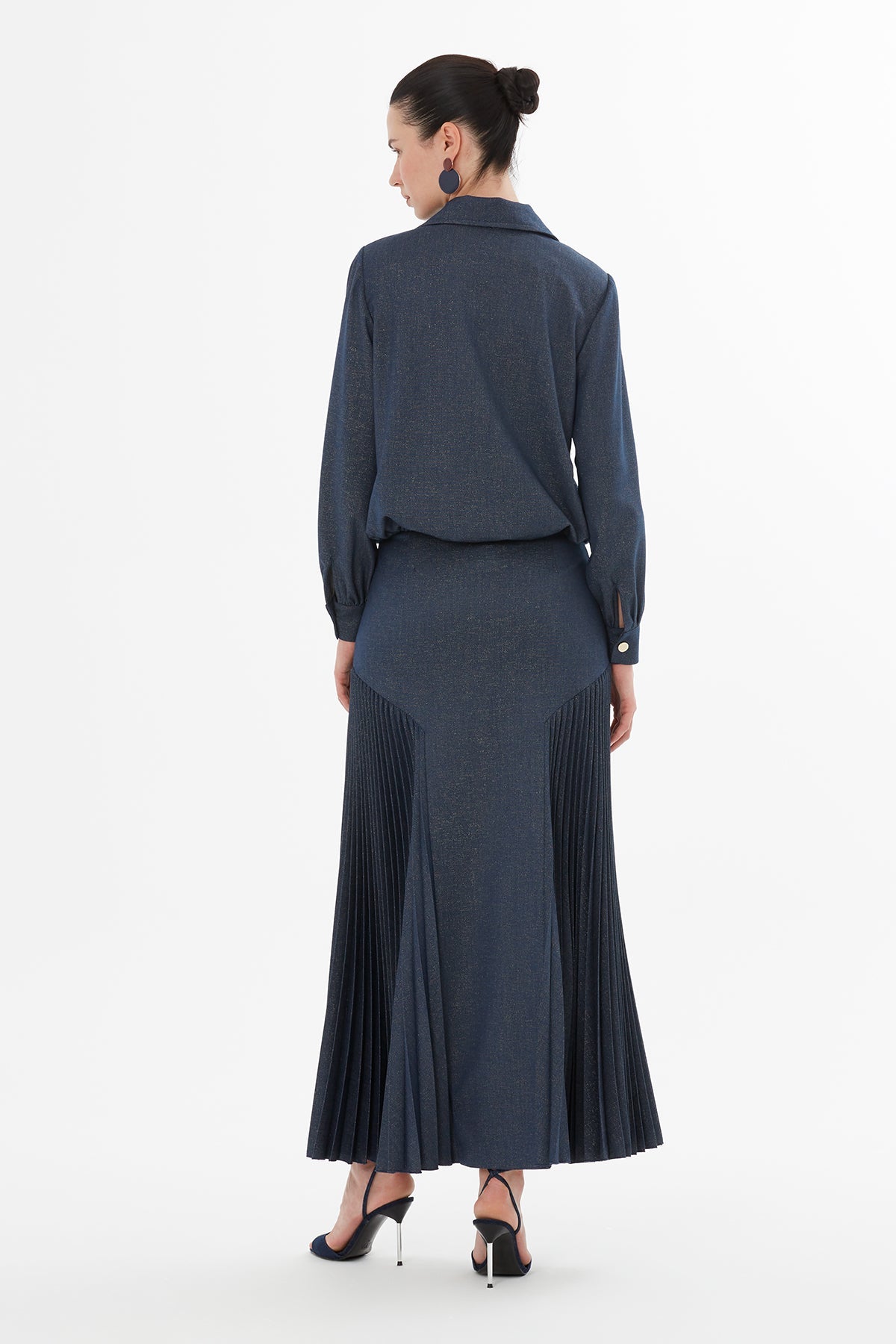 Navy Long Skirt Suit