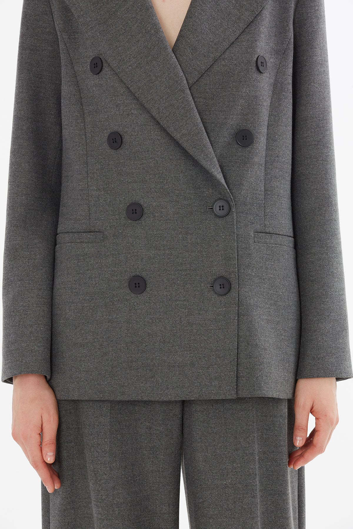 Grey Double-Breasted Jacket Suit