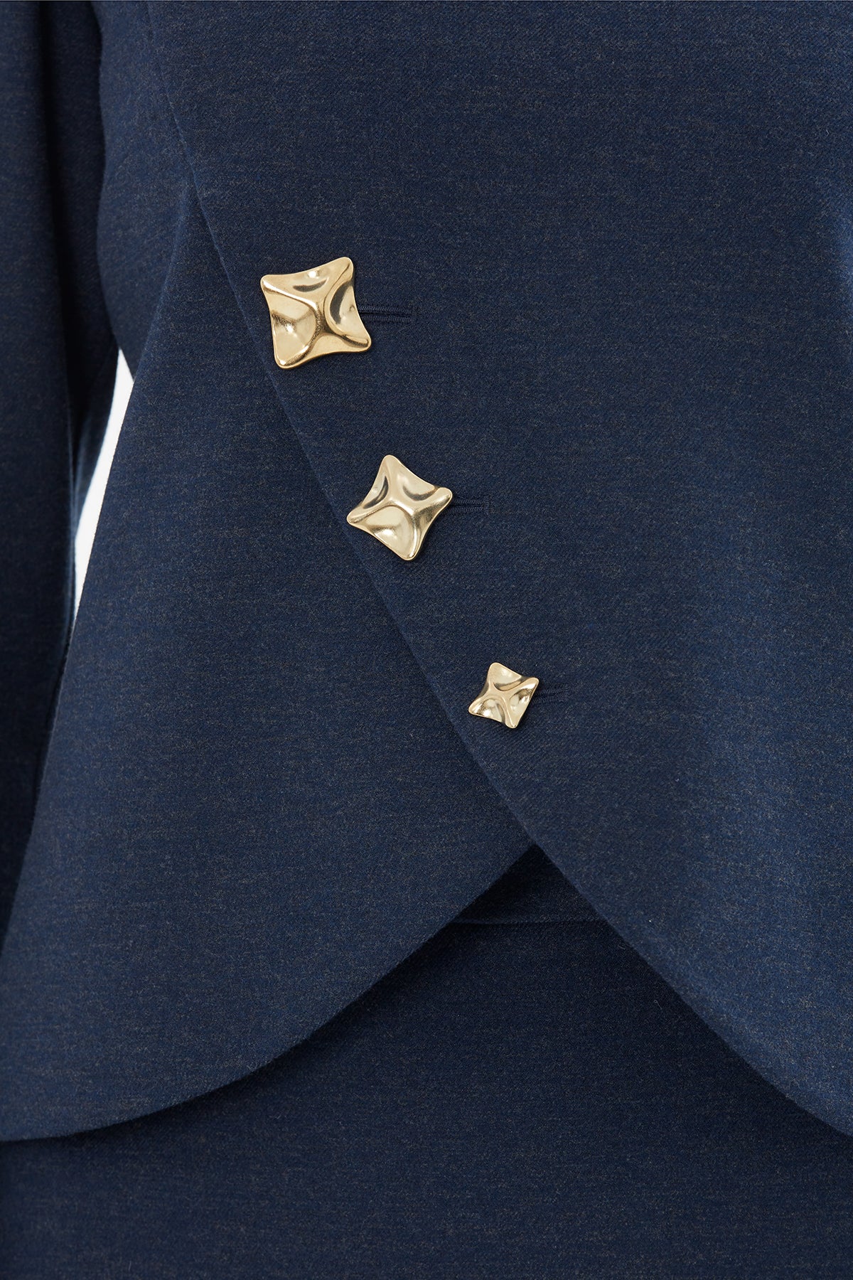 Navy Jacket with Button Details Suit