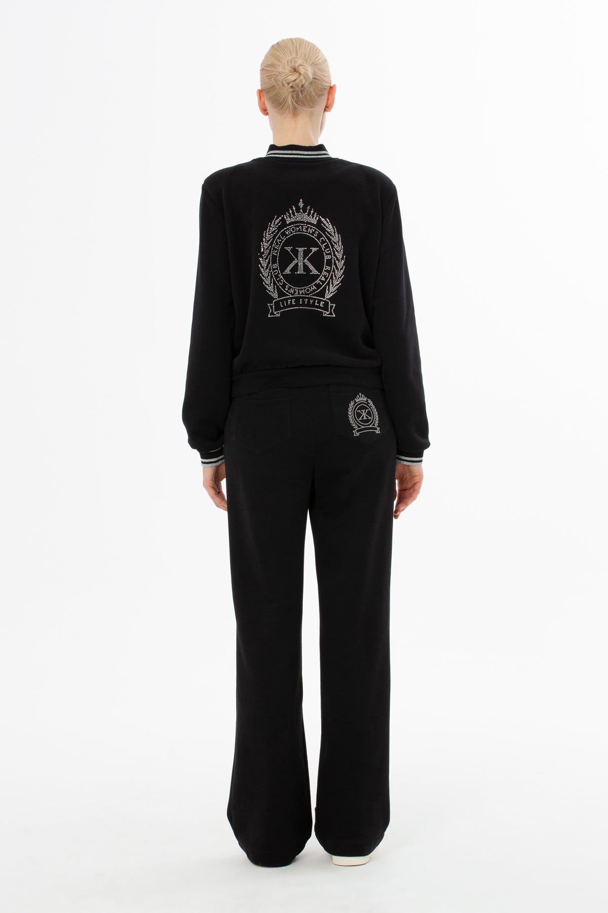 Black Jacket with Knitted Collar