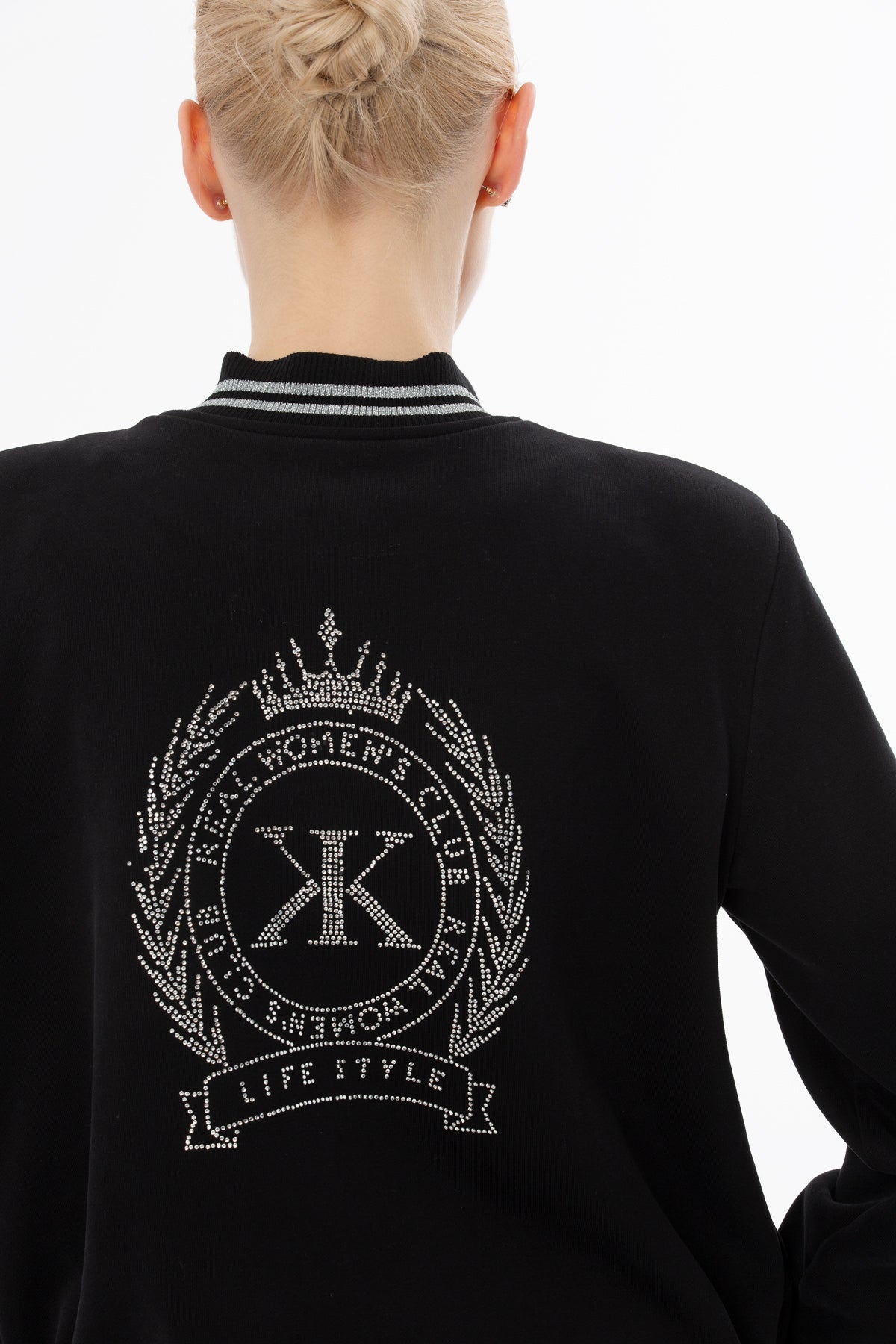 Black Jacket with Knitted Collar