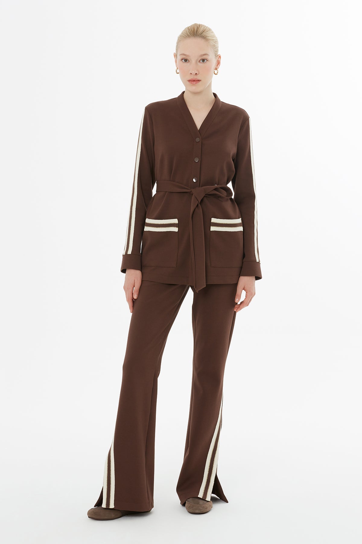 Brown Belted Tracksuit